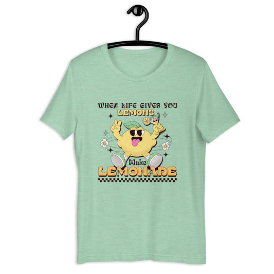 Colorful Lemon Women's Tee – 'When Life Gives You Lemons, Make Lemonade' Graphic T-Shirt - Sublimegifts4u.com