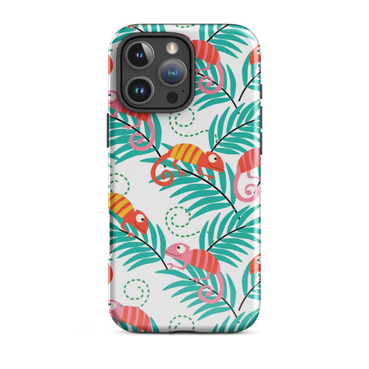 Cute Tropical Lizard iPhone Tough Case | Stylish Dual - Layer Protection - Sublimegifts4u.com