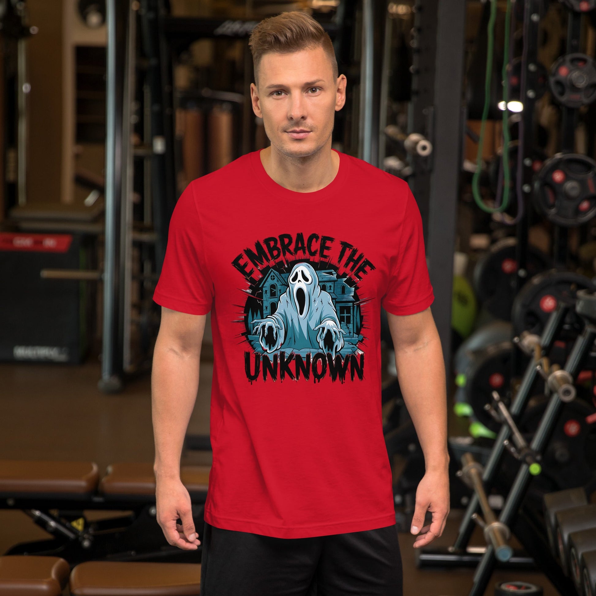 Embrace the Unknown Ghost Graphic T-Shirt for Men – Bold & Comfortable Tee - Sublimegifts4u.com