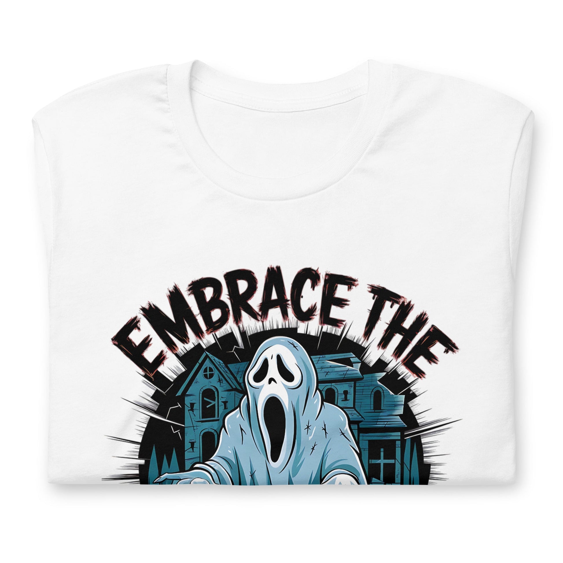 Embrace the Unknown Ghost Graphic T-Shirt for Men – Bold & Comfortable Tee - Sublimegifts4u.com