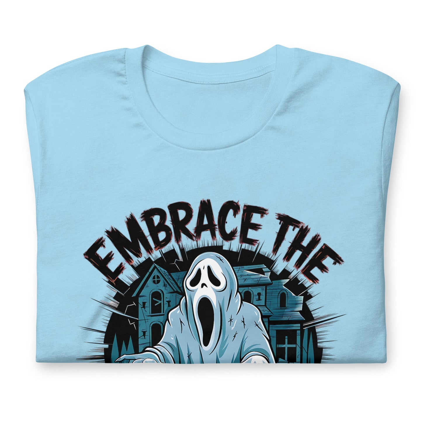 Embrace the Unknown Ghost Graphic T-Shirt for Men – Bold & Comfortable Tee - Sublimegifts4u.com