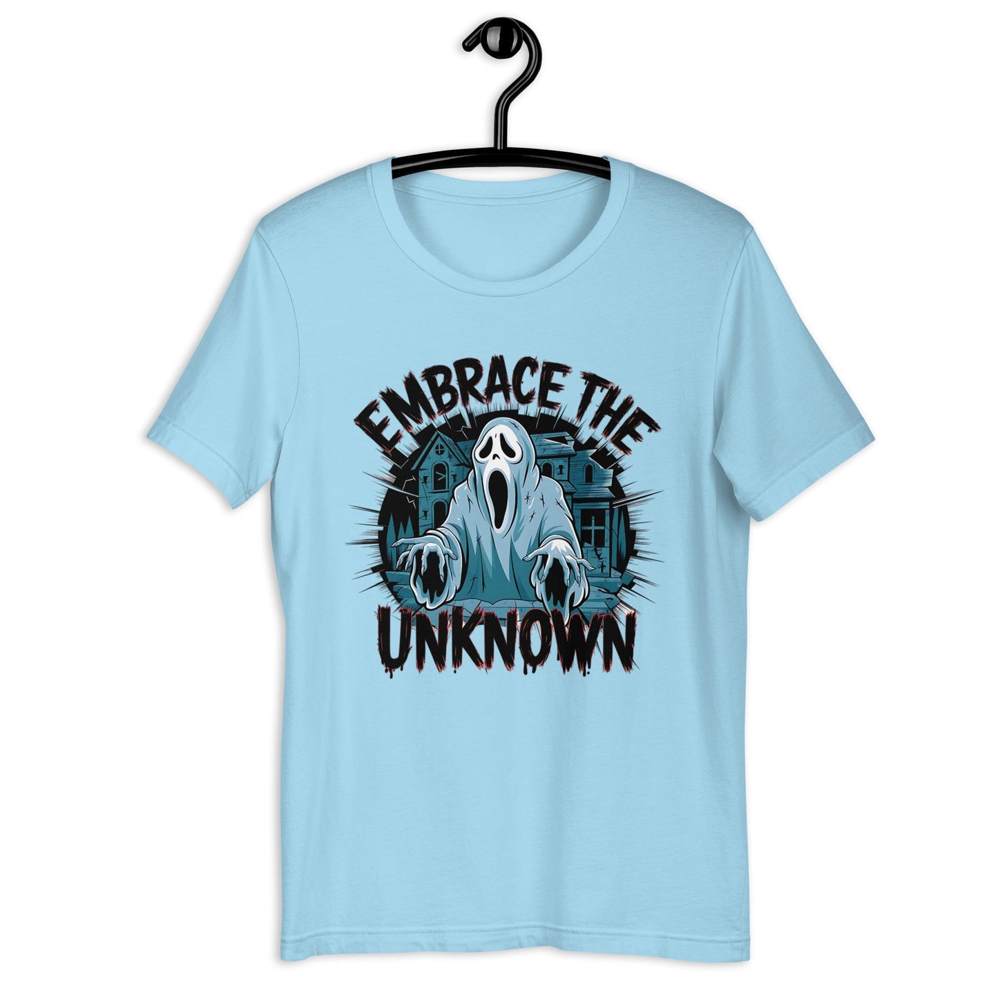 Embrace the Unknown Ghost Graphic T-Shirt for Men – Bold & Comfortable Tee - Sublimegifts4u.com