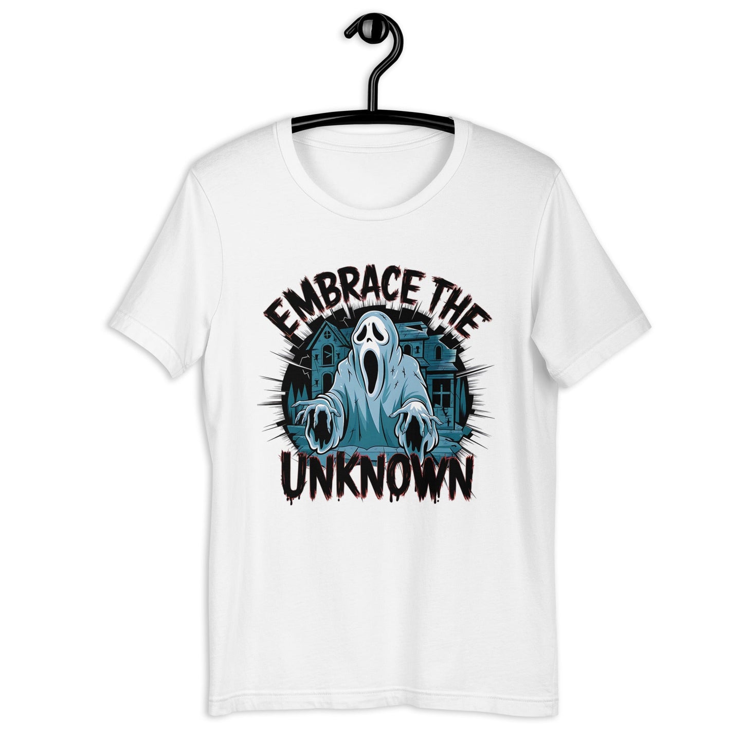 Embrace the Unknown Ghost Graphic T-Shirt for Men – Bold & Comfortable Tee - Sublimegifts4u.com