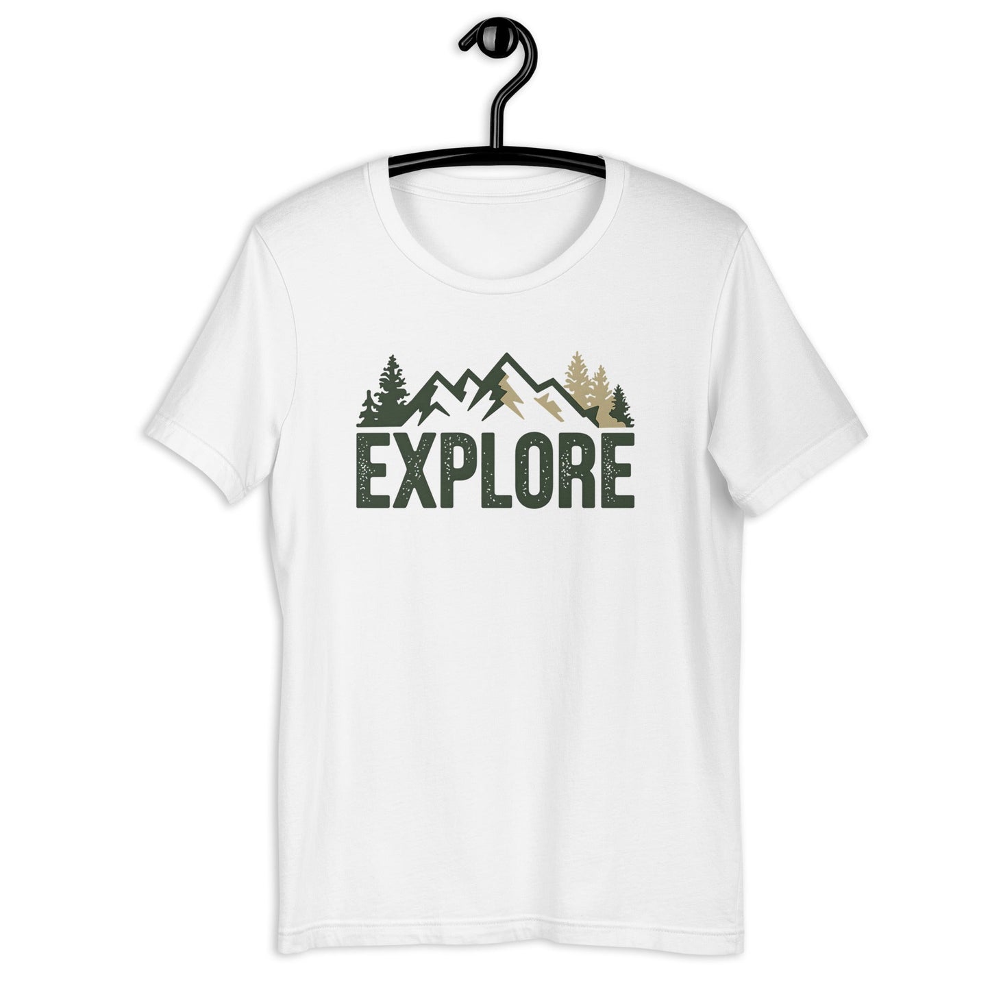 Explore Men's Nature T-Shirt - Minimalist Mountain Design - Sublimegifts4u.com