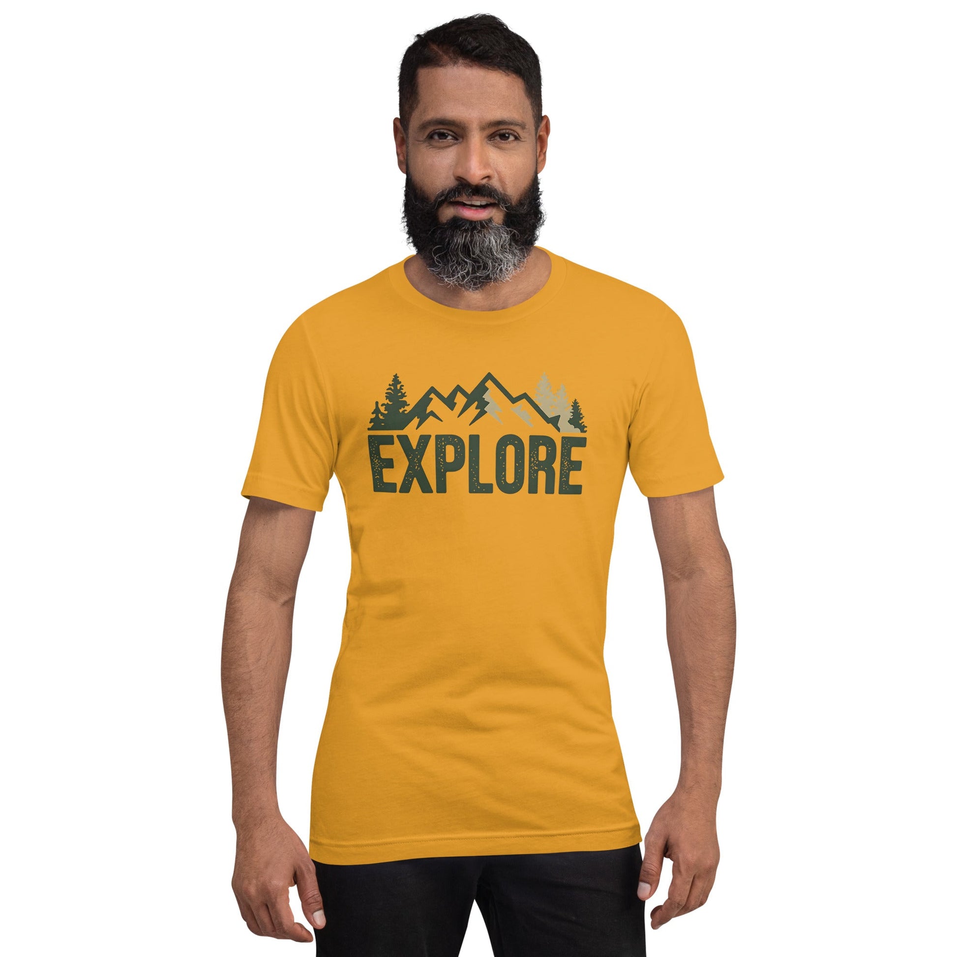 Explore Men's Nature T-Shirt - Minimalist Mountain Design - Sublimegifts4u.com