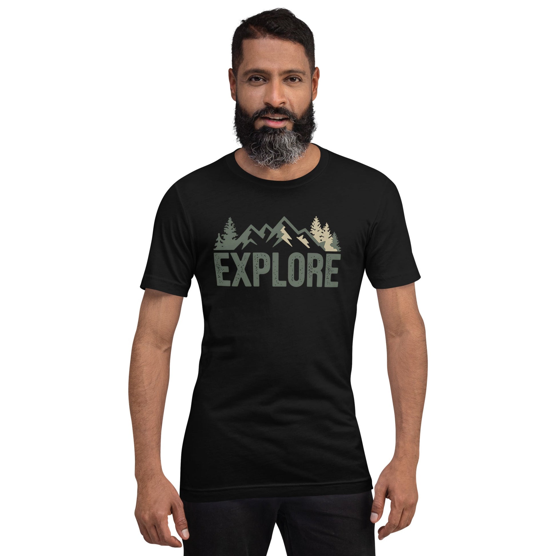 Explore Men's Nature T-Shirt - Minimalist Mountain Design - Sublimegifts4u.com