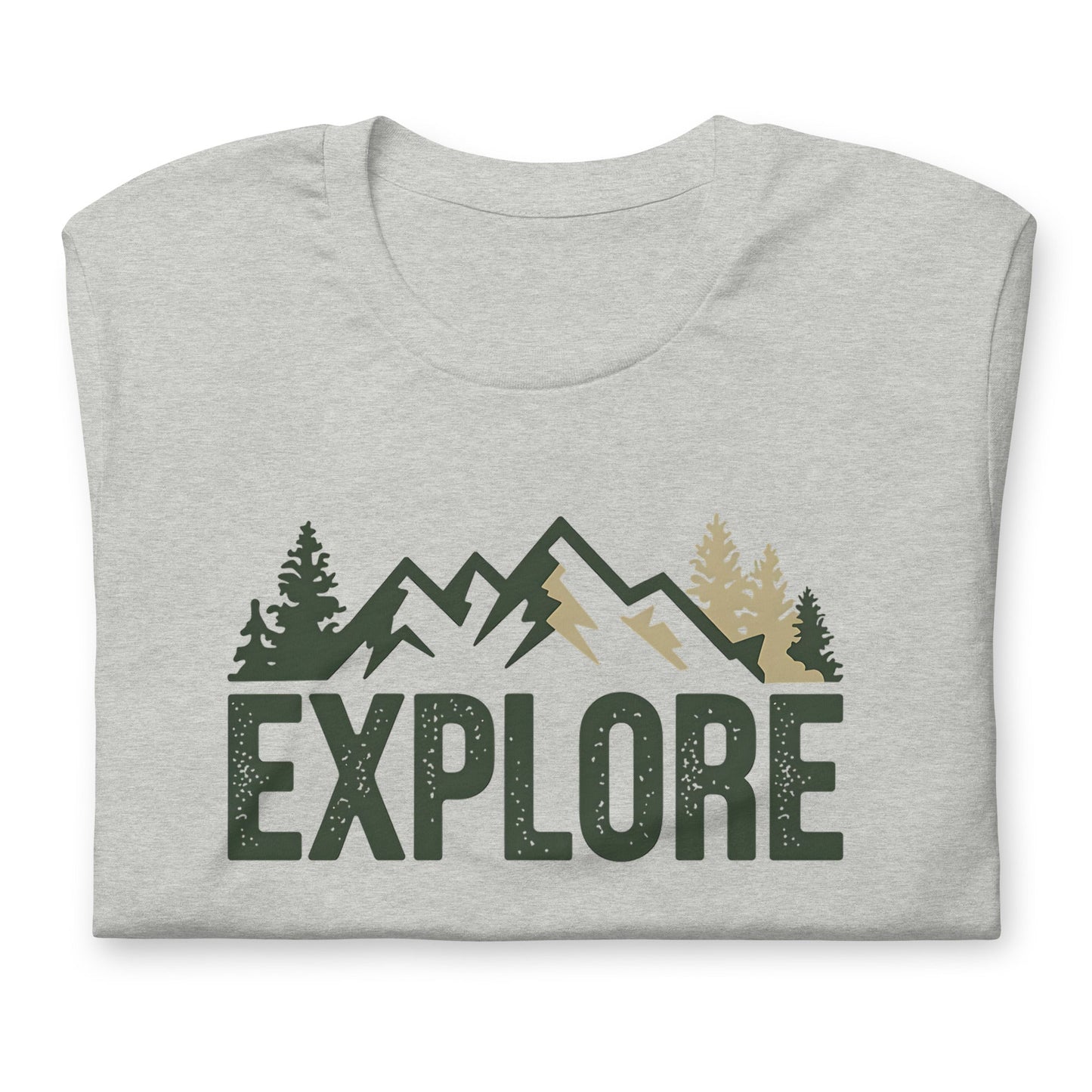 Explore Men's Nature T-Shirt - Minimalist Mountain Design - Sublimegifts4u.com