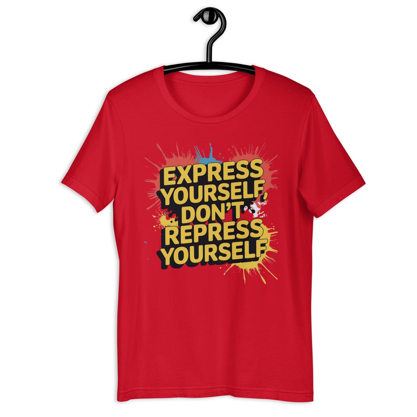 Express Yourself Women's Tee | Motivational Quote Paint Splatter T-Shirt - Sublimegifts4u.com