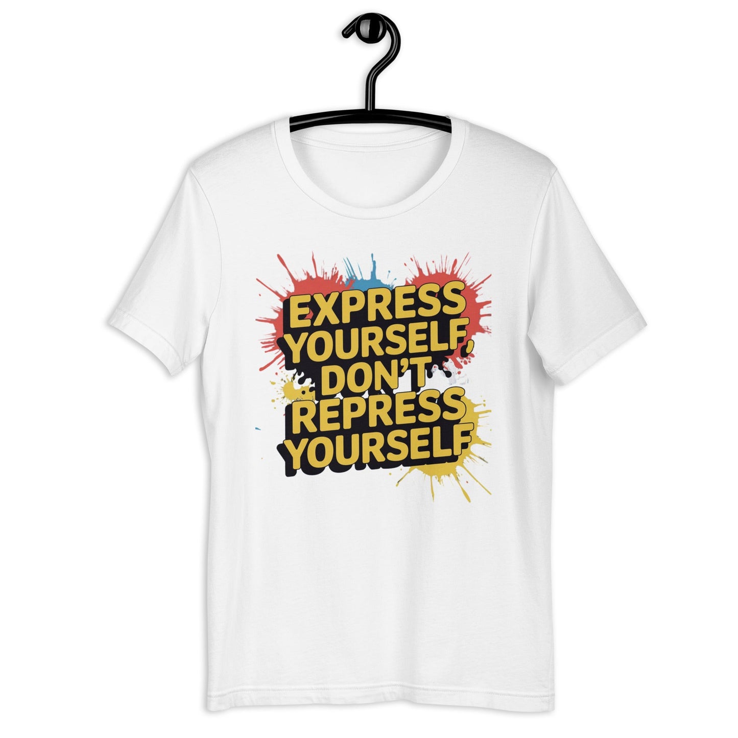 Express Yourself Women's Tee | Motivational Quote Paint Splatter T-Shirt - Sublimegifts4u.com