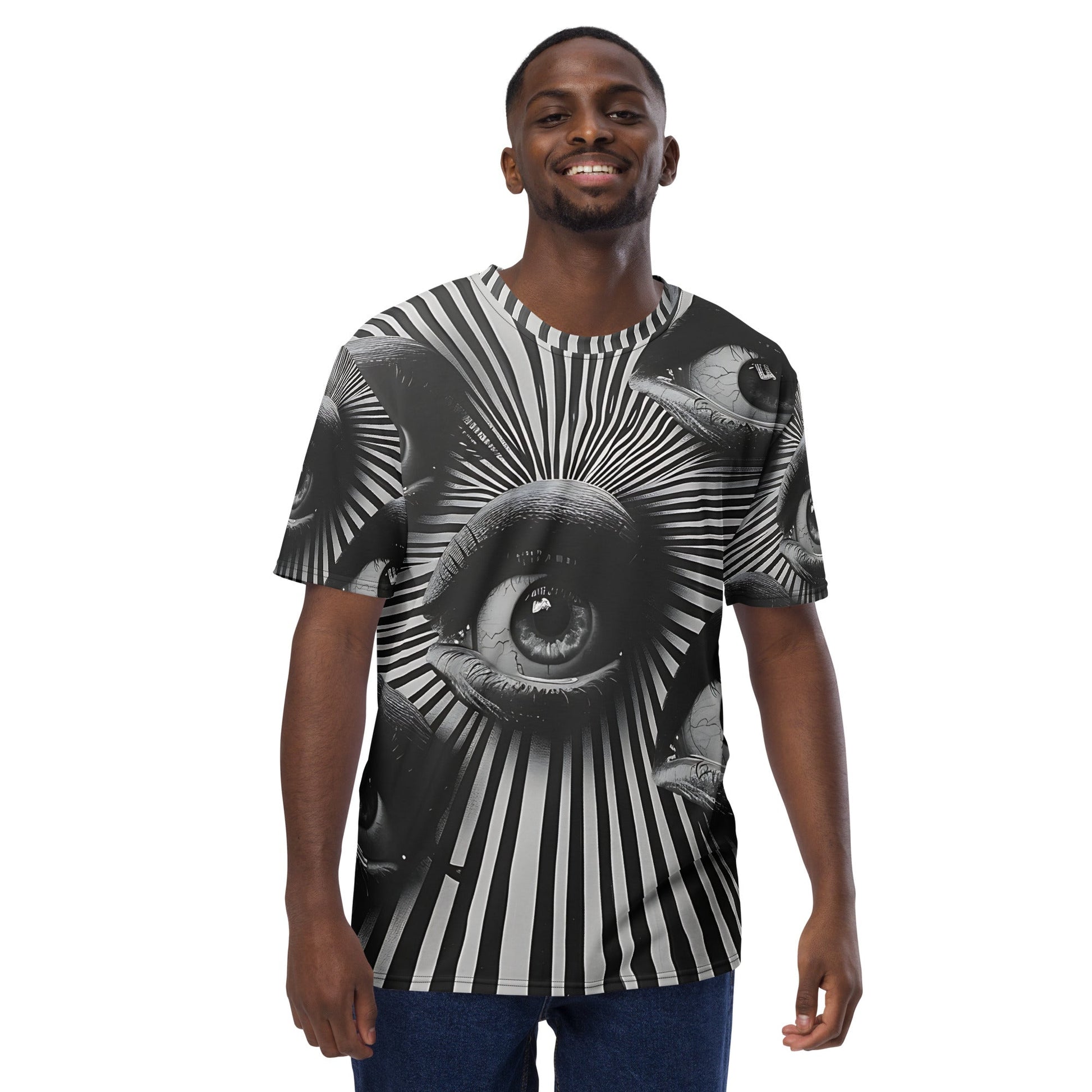 Eyes on You Design T-Shirt - All - Over Print Tee with Hypnotic Appeal - Sublimegifts4u.com