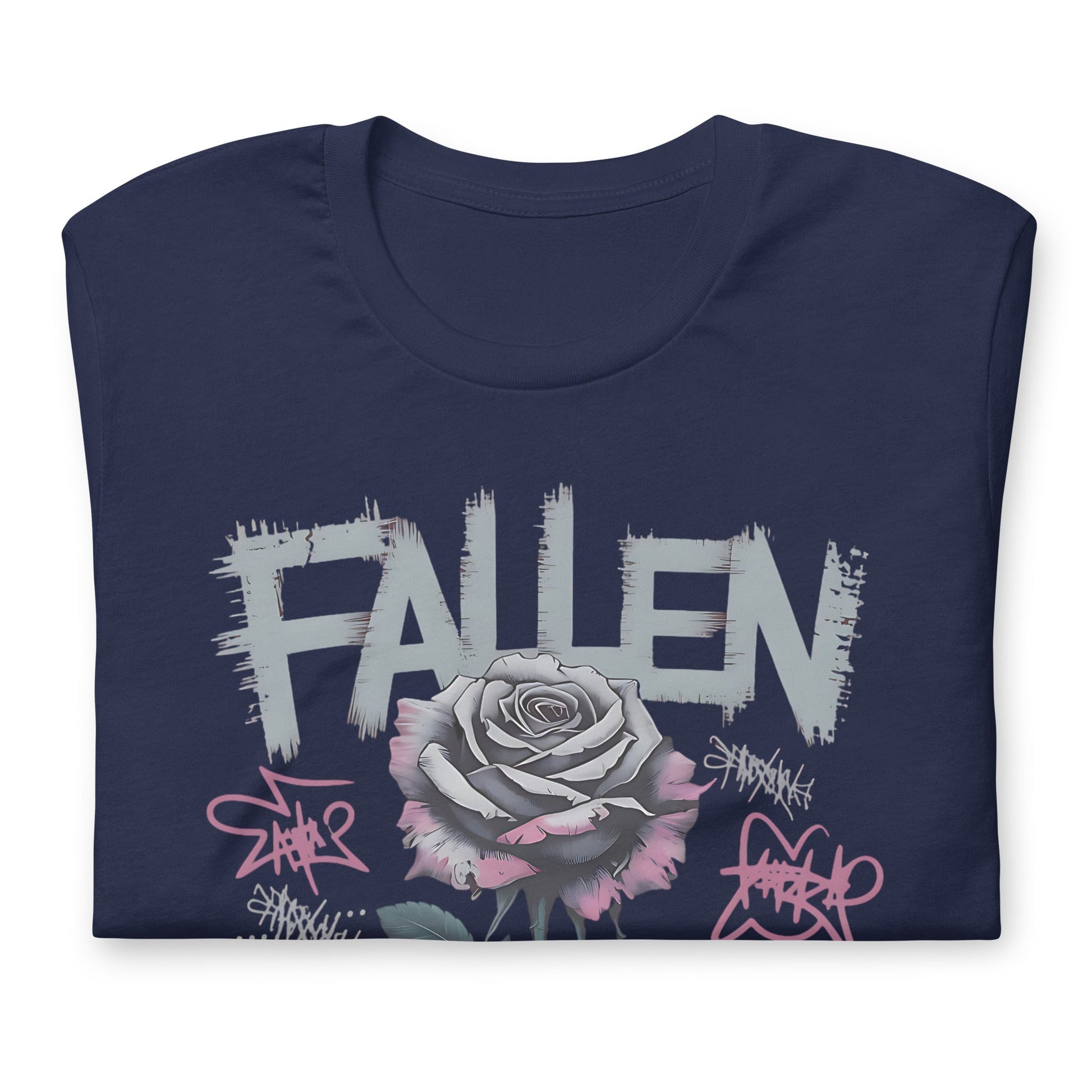 Fallen Beauty Women's Rose Graphic Tee – Soft & Lightweight Feminine T-Shirt - Sublimegifts4u.com