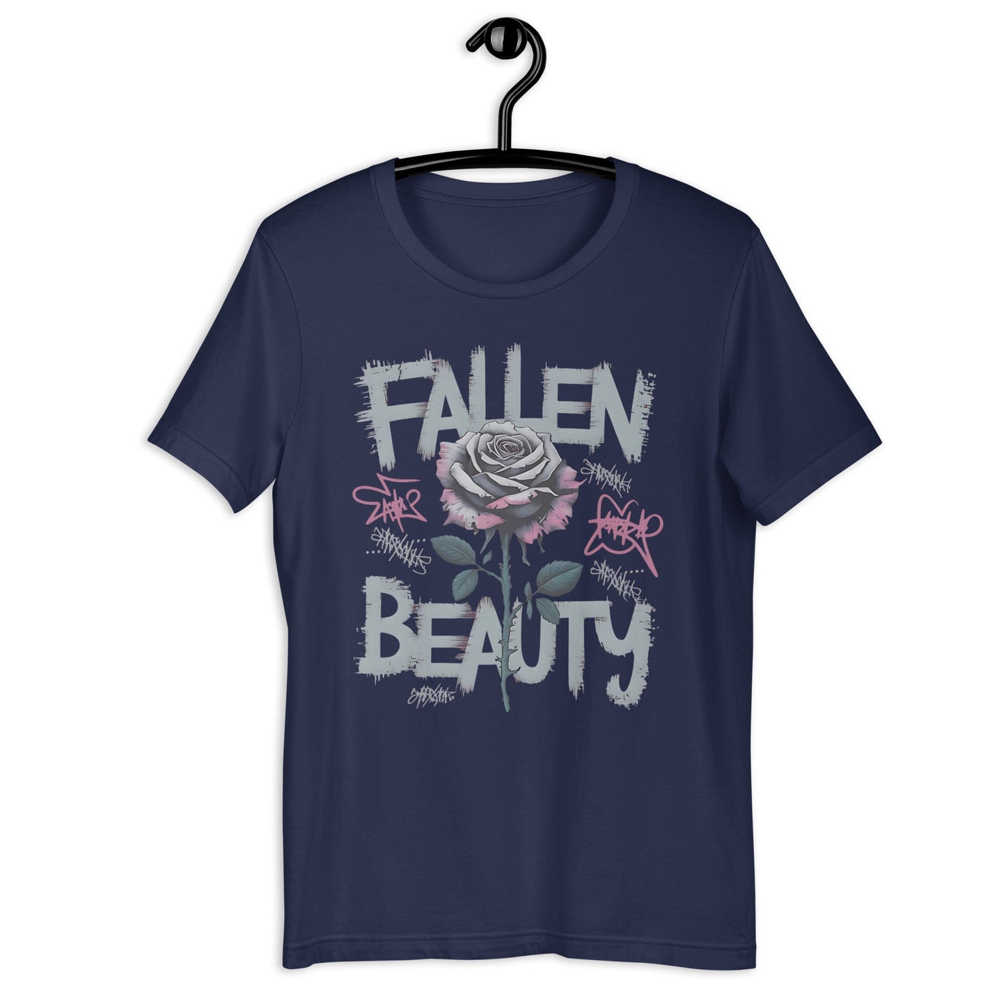 Fallen Beauty Women's Rose Graphic Tee – Soft & Lightweight Feminine T-Shirt - Sublimegifts4u.com