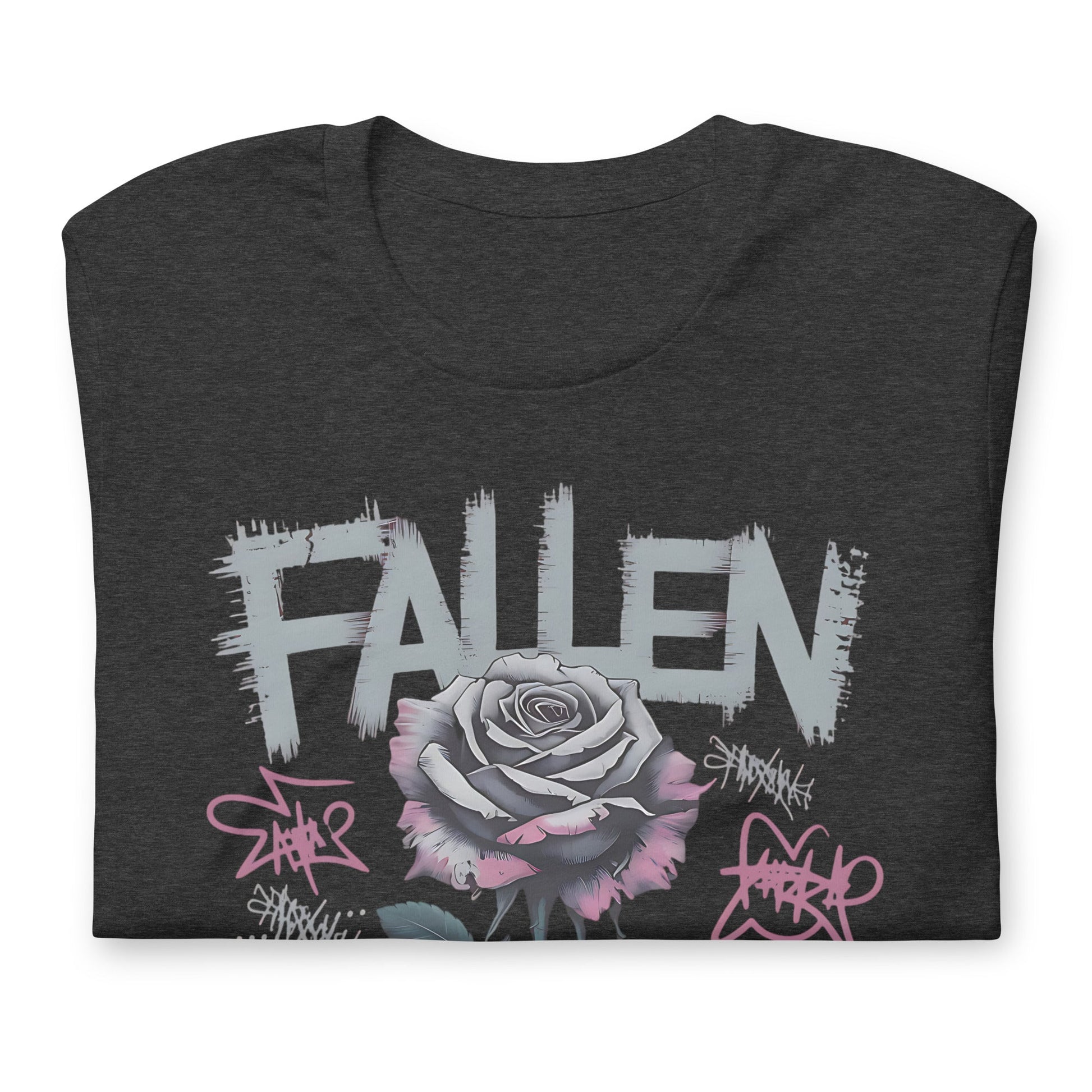 Fallen Beauty Women's Rose Graphic Tee – Soft & Lightweight Feminine T-Shirt - Sublimegifts4u.com