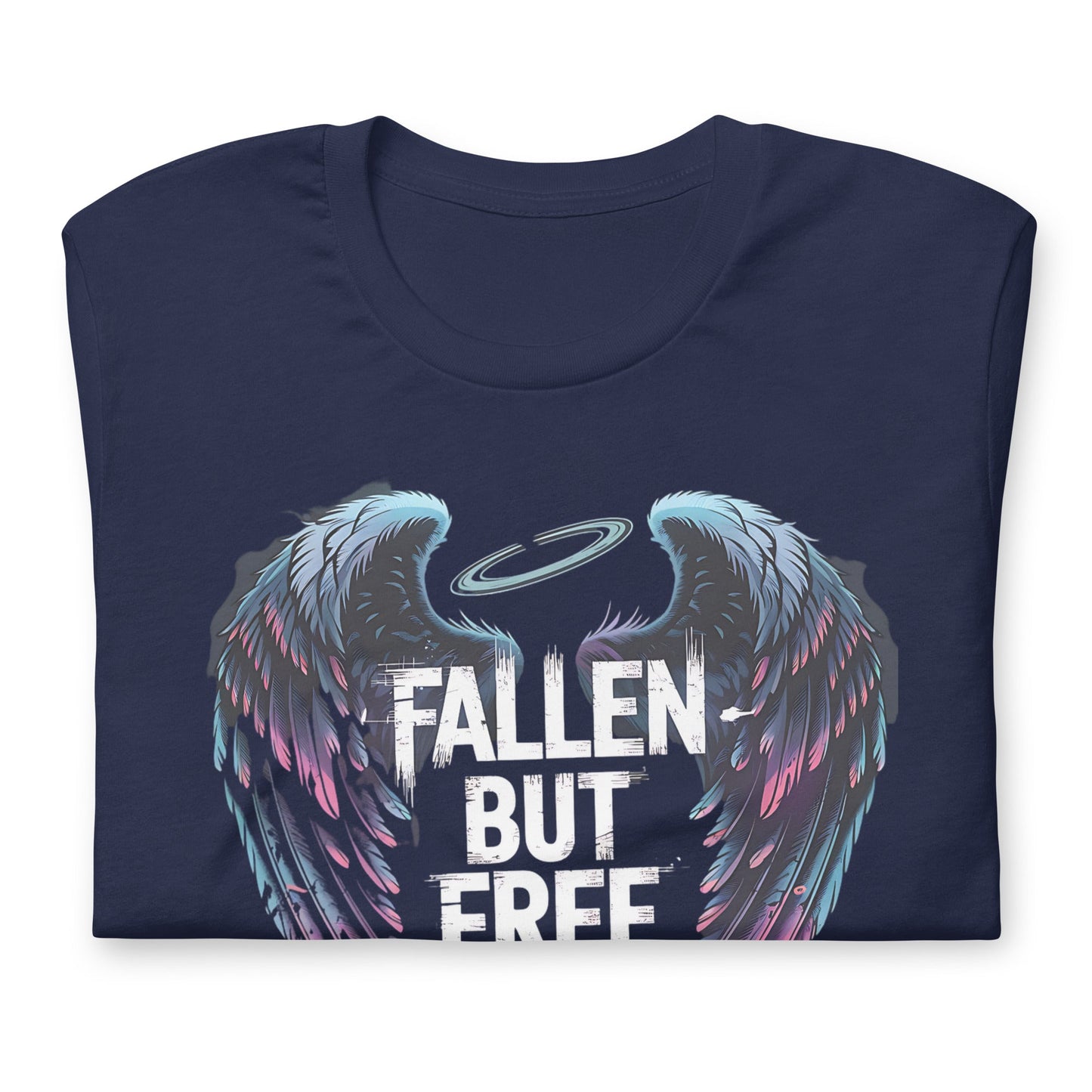 Fallen But Free Wings Graphic T-Shirt for Women – Soft & Comfortable Tee - Sublimegifts4u.com