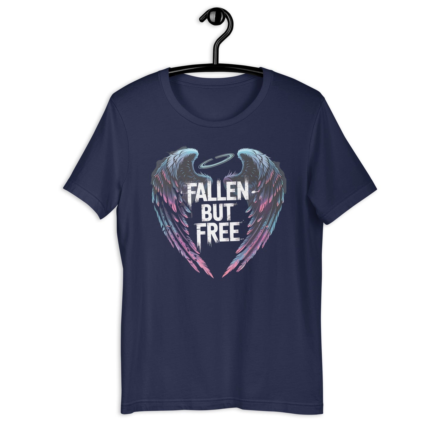 Fallen But Free Wings Graphic T-Shirt for Women – Soft & Comfortable Tee - Sublimegifts4u.com