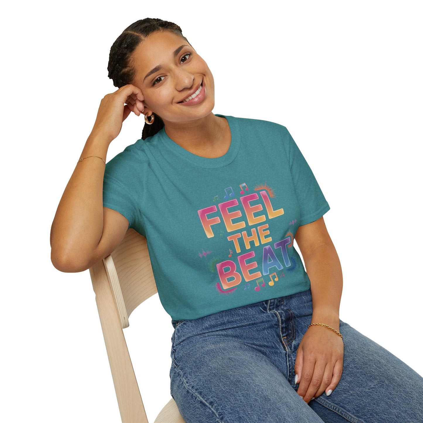 Feel the Beat Women's Tee – Soft, Stylish, and Sustainable Comfort - Sublimegifts4u.com