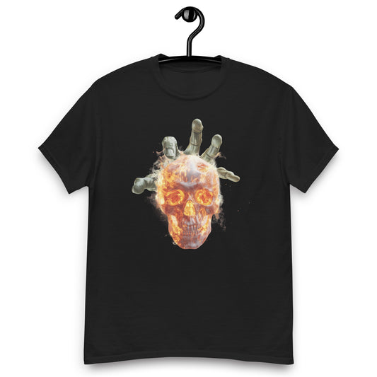 Flaming Skull Unisex Halloween Tee - 100% Cotton Classic Fit - Sublimegifts4u.com