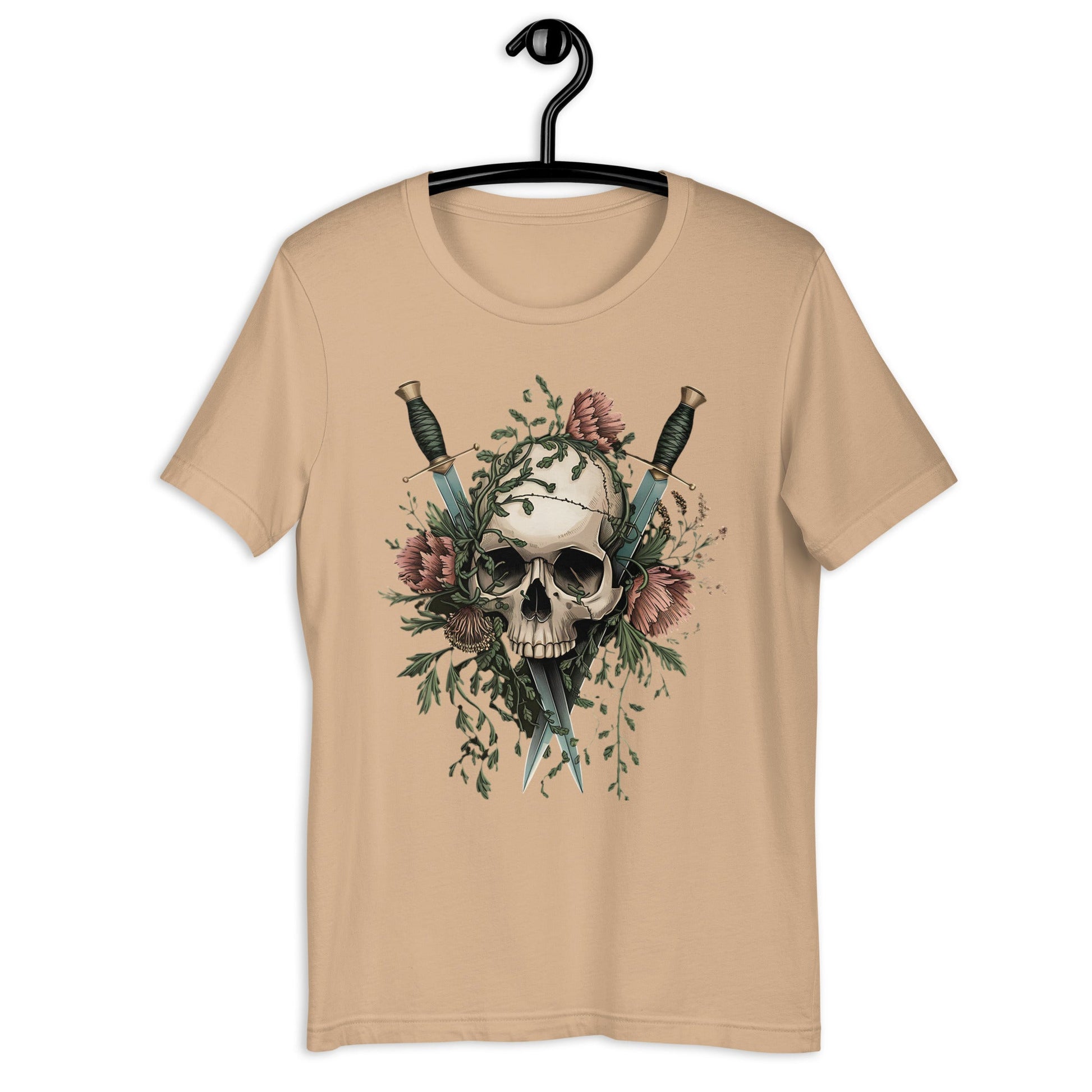 Floral Skull Dagger T-Shirt for Women - Soft & Stylish - Sublimegifts4u.com