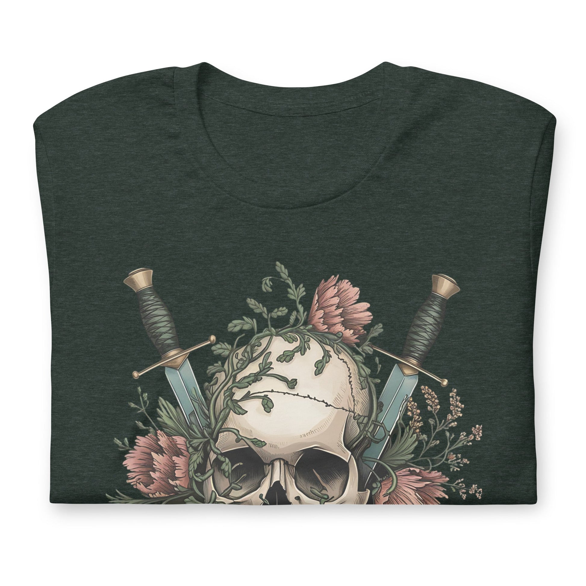 Floral Skull Dagger T-Shirt for Women - Soft & Stylish - Sublimegifts4u.com