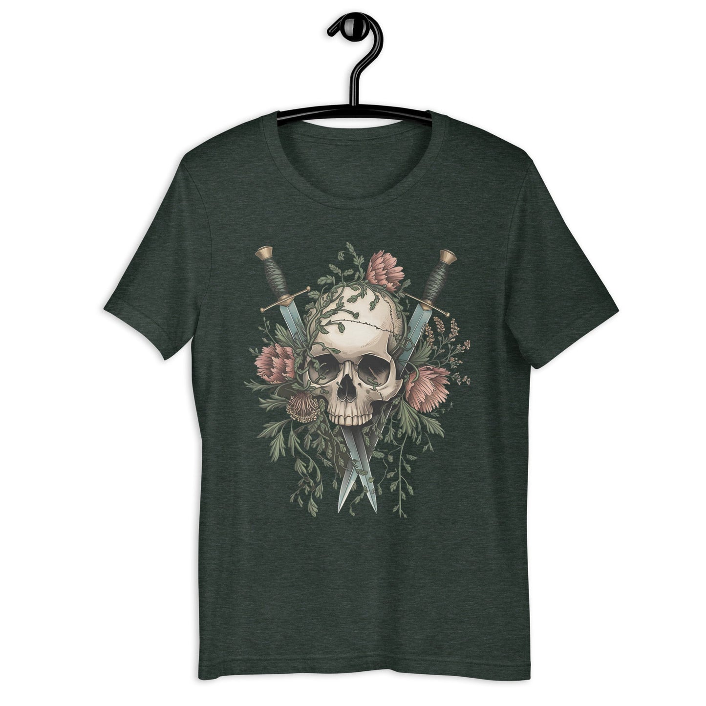 Floral Skull Dagger T-Shirt for Women - Soft & Stylish - Sublimegifts4u.com