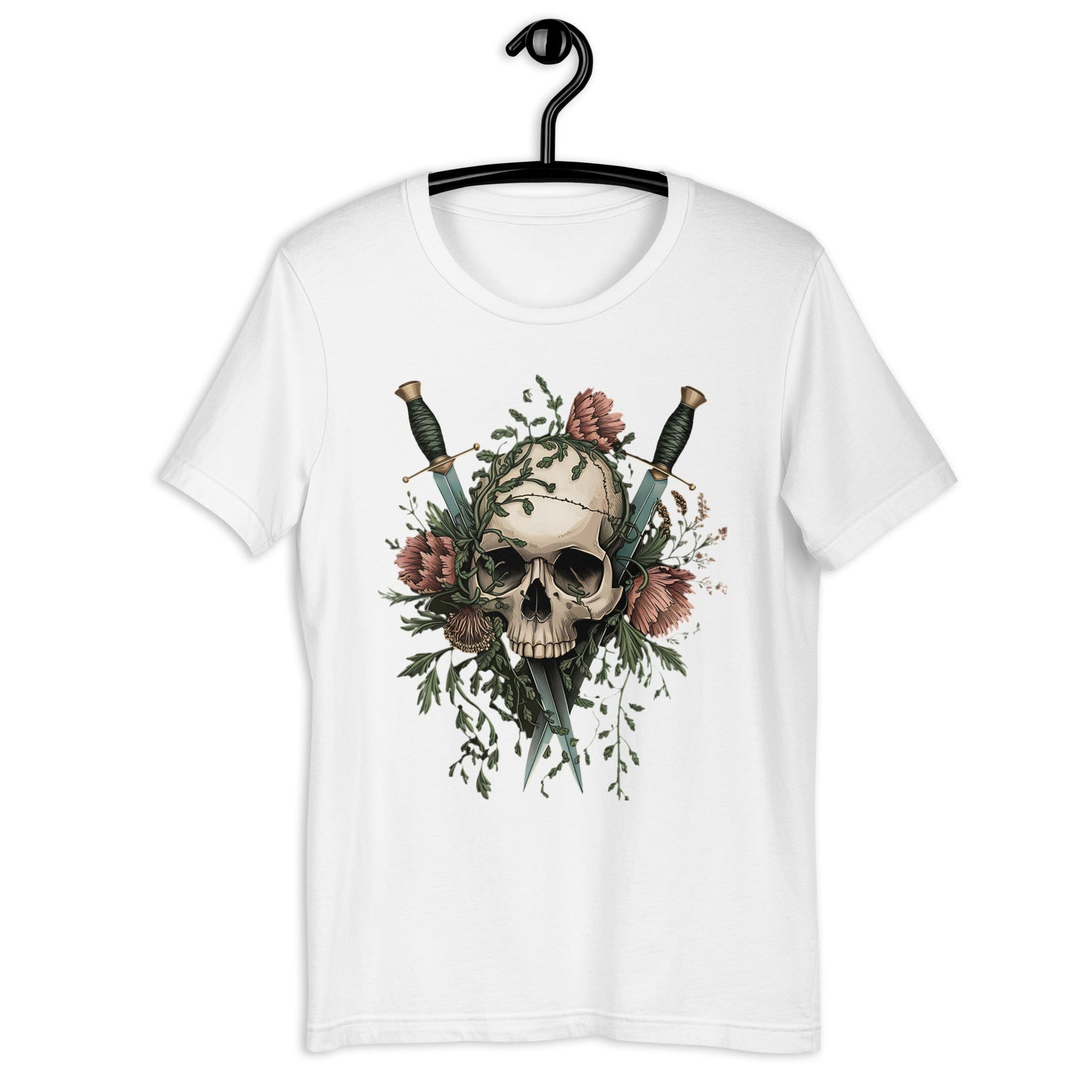 Floral Skull Dagger T-Shirt for Women - Soft & Stylish - Sublimegifts4u.com