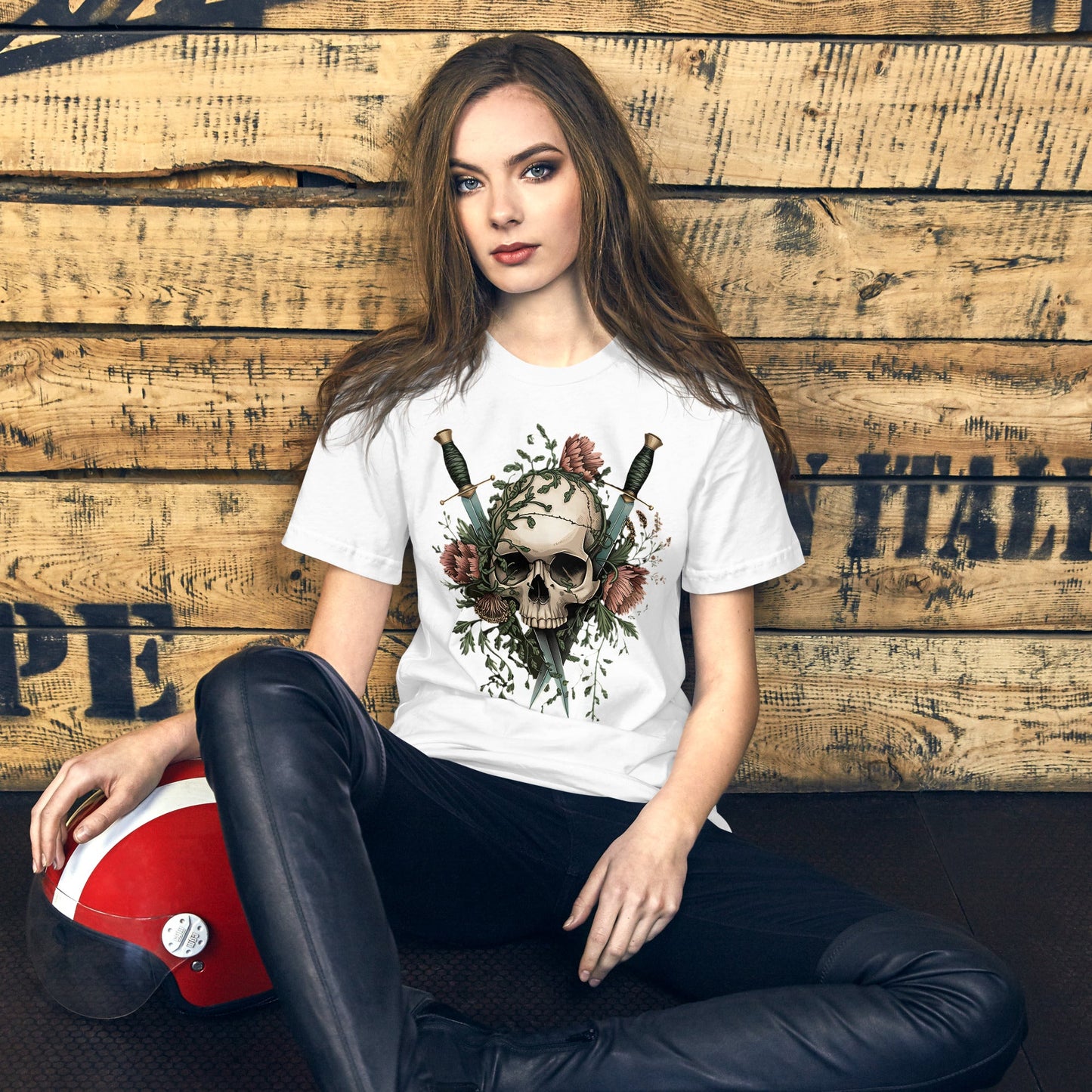 Floral Skull Dagger T-Shirt for Women - Soft & Stylish - Sublimegifts4u.com