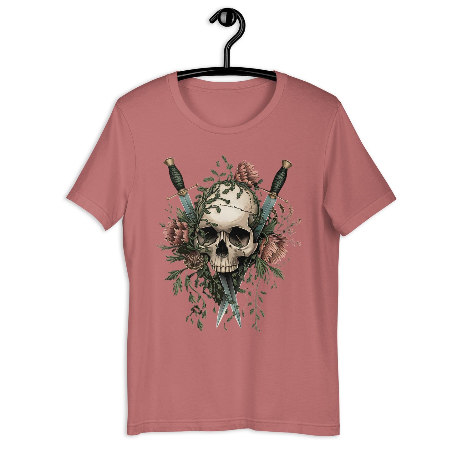 Floral Skull Dagger T-Shirt for Women - Soft & Stylish - Sublimegifts4u.com