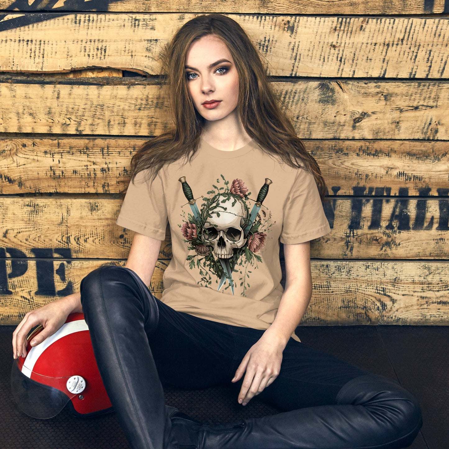 Floral Skull Dagger T-Shirt for Women - Soft & Stylish - Sublimegifts4u.com