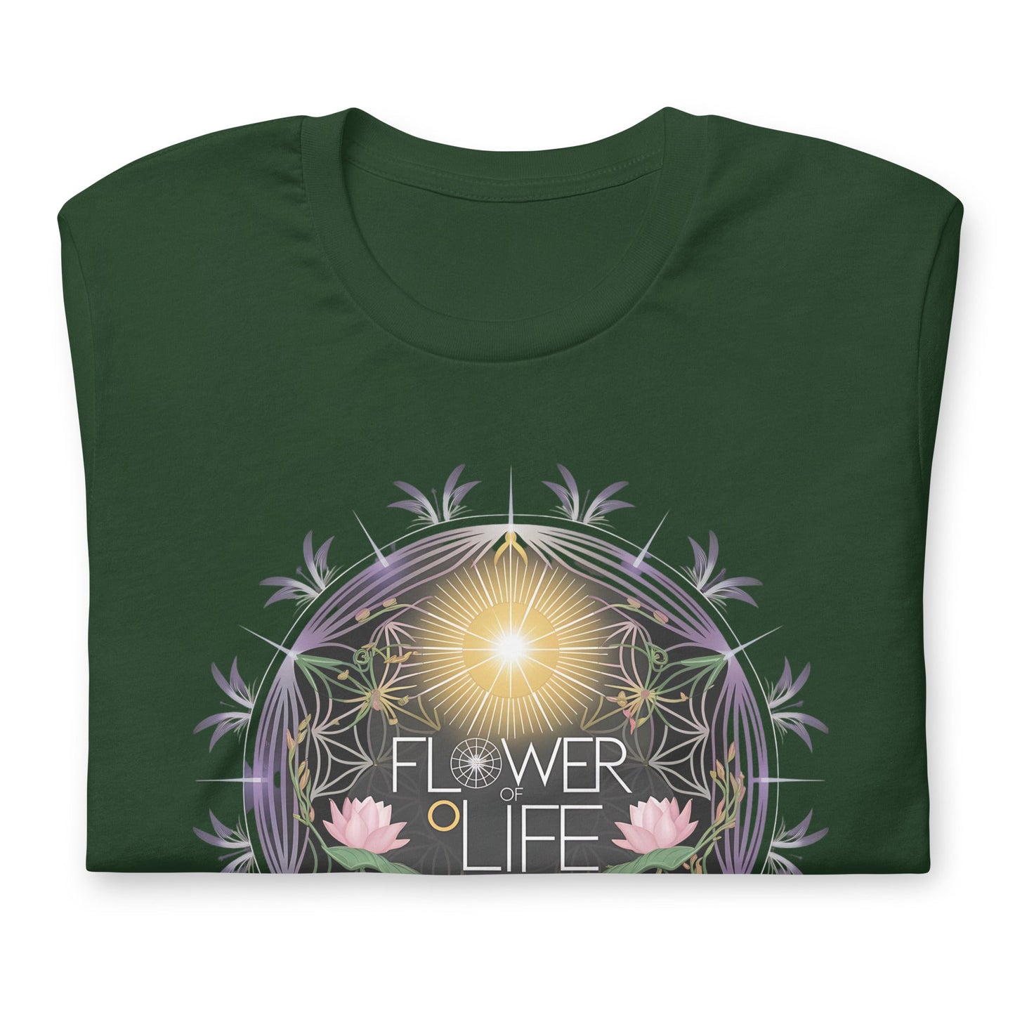 Flower of Life Floral Circle Women's Tee - Soft & Flattering, Inspirational Design - Sublimegifts4u.com