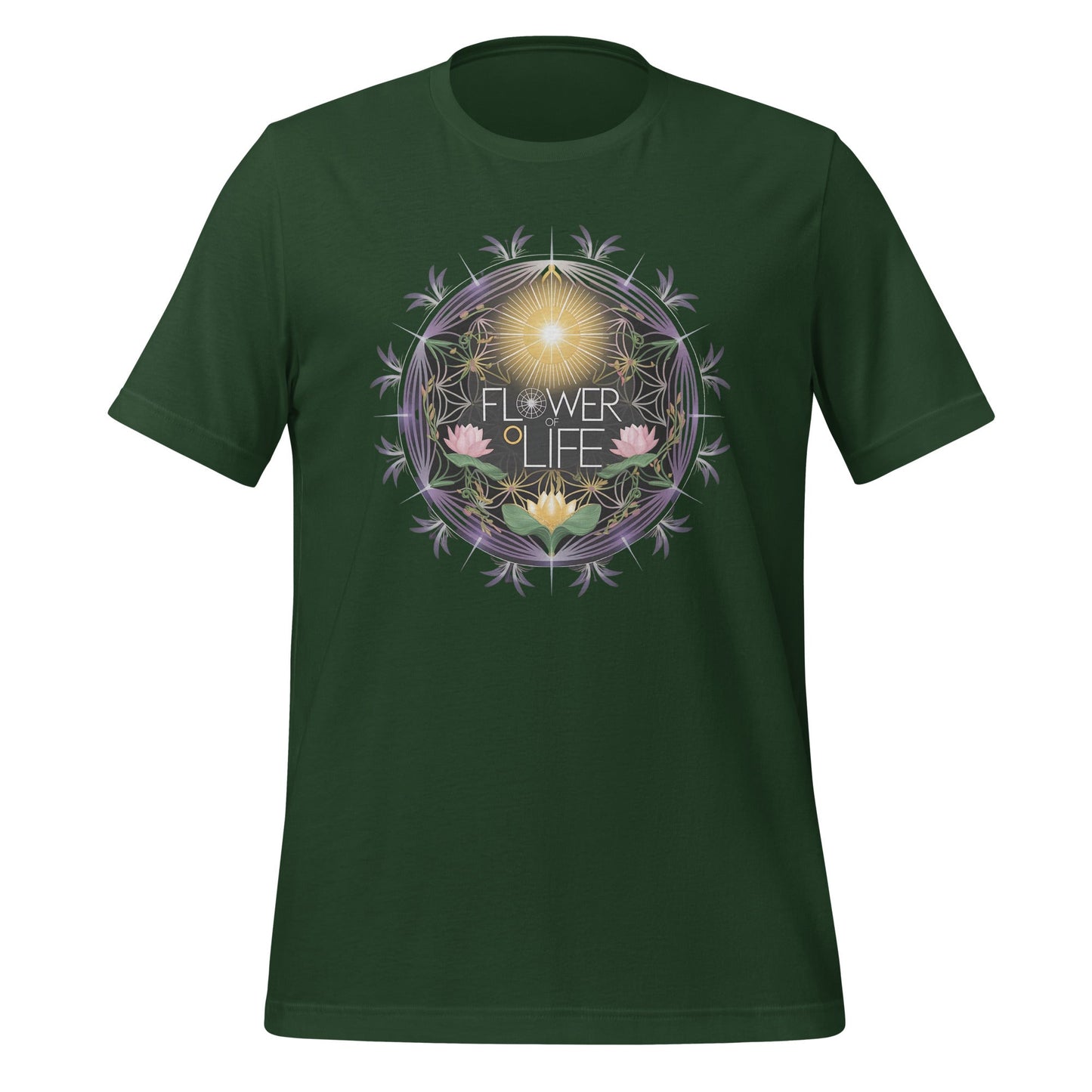 Flower of Life Floral Circle Women's Tee - Soft & Flattering, Inspirational Design - Sublimegifts4u.com