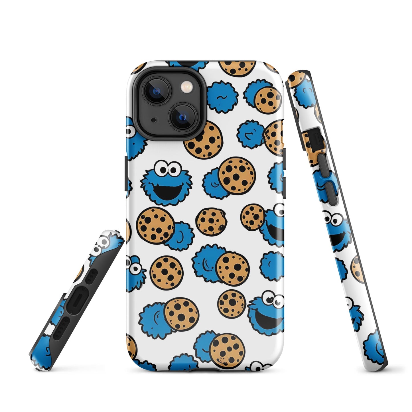 Fun iPhone Tough Case with Cookie Monster Pattern | Dual - Layer Protection - Sublimegifts4u.com