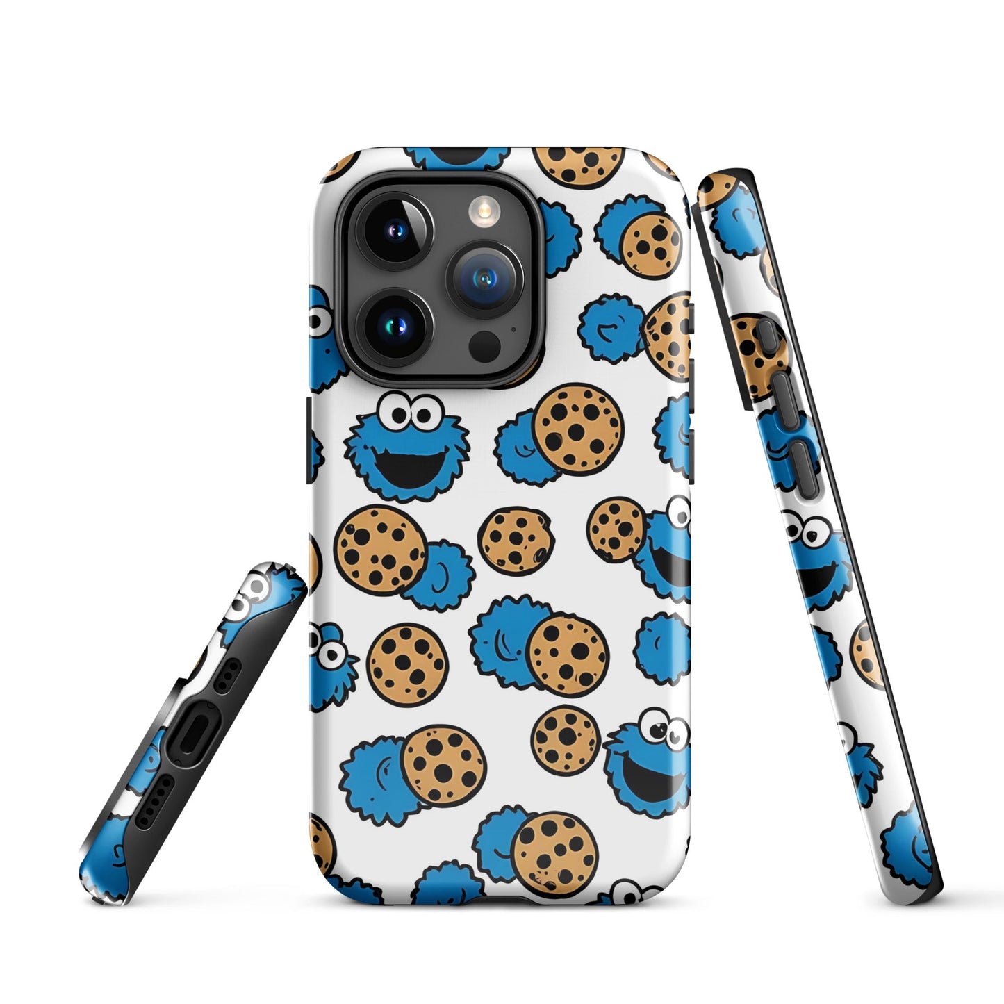 Fun iPhone Tough Case with Cookie Monster Pattern | Dual - Layer Protection - Sublimegifts4u.com