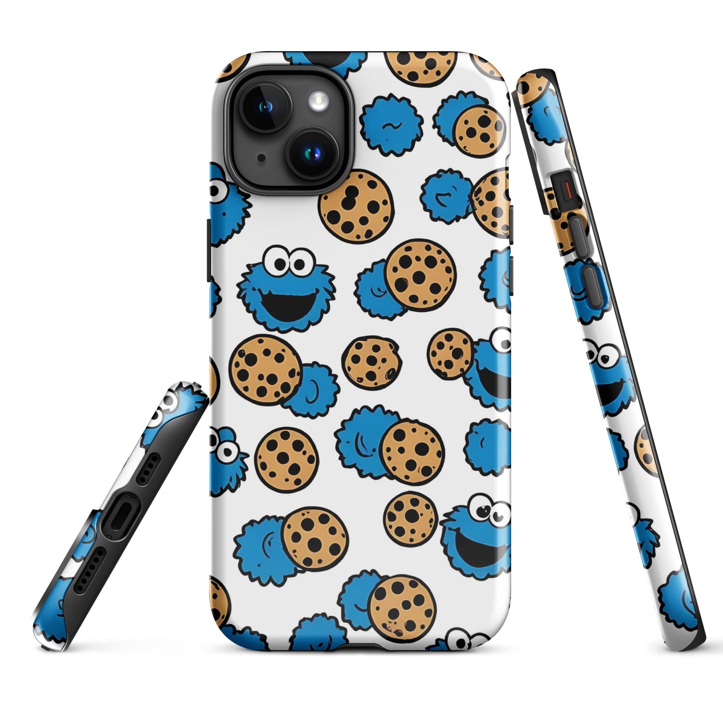 Fun iPhone Tough Case with Cookie Monster Pattern | Dual - Layer Protection - Sublimegifts4u.com