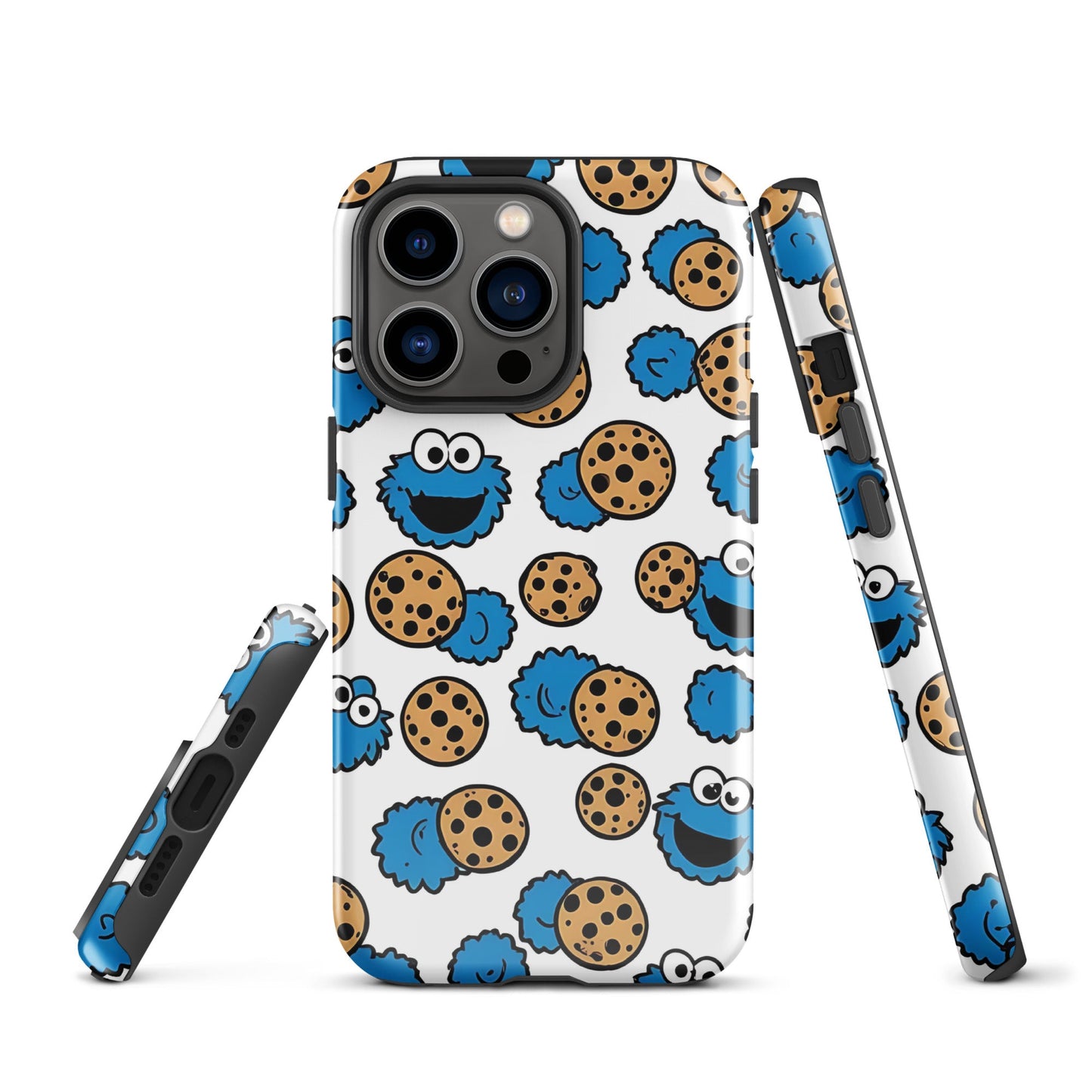 Fun iPhone Tough Case with Cookie Monster Pattern | Dual - Layer Protection - Sublimegifts4u.com