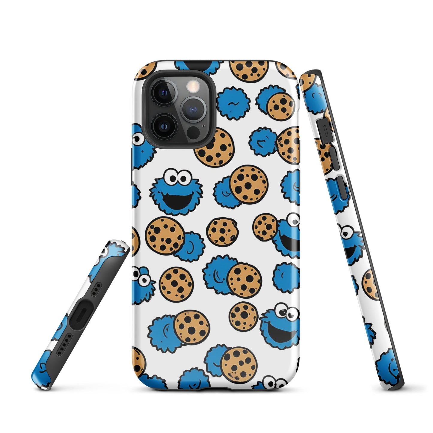 Fun iPhone Tough Case with Cookie Monster Pattern | Dual - Layer Protection - Sublimegifts4u.com