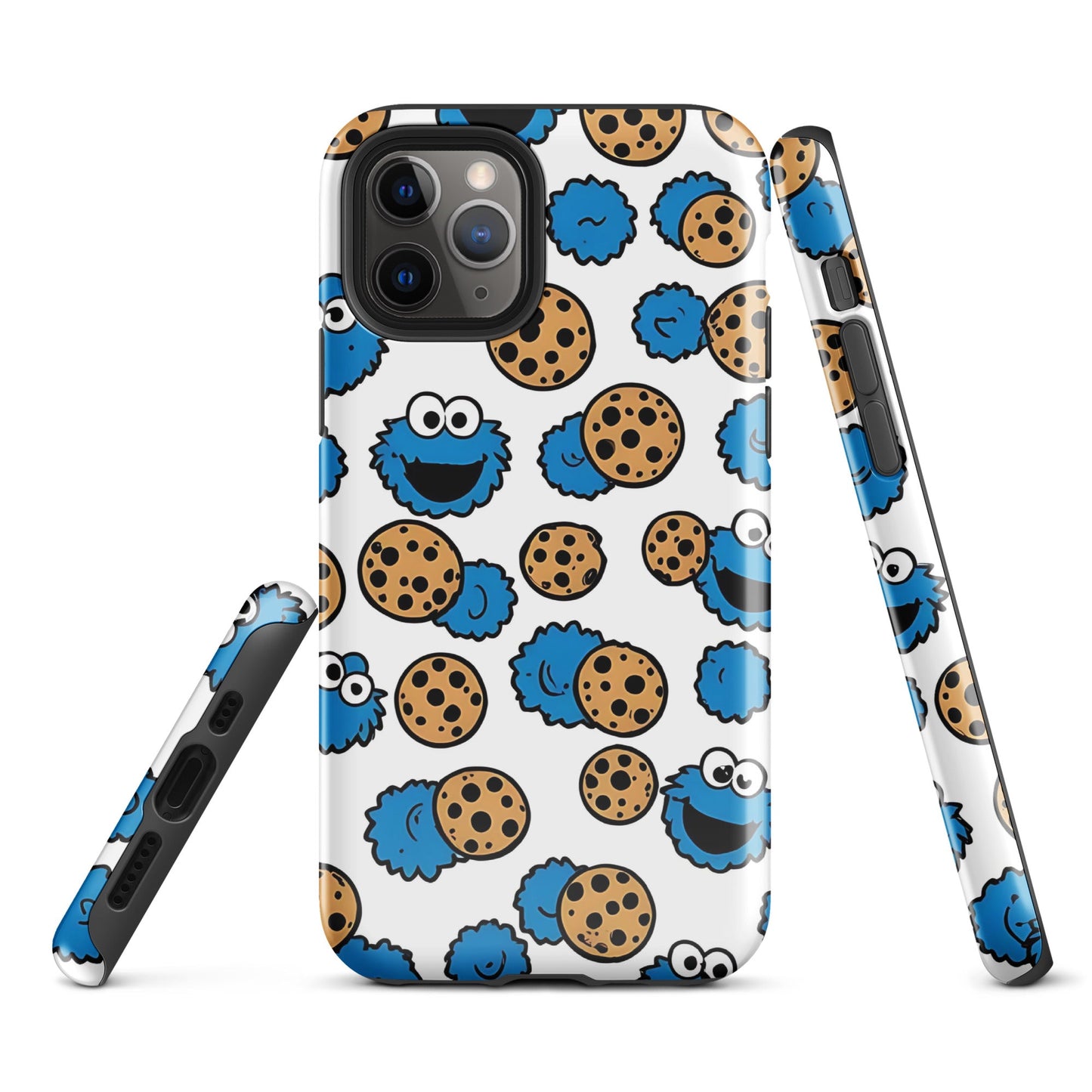 Fun iPhone Tough Case with Cookie Monster Pattern | Dual - Layer Protection - Sublimegifts4u.com