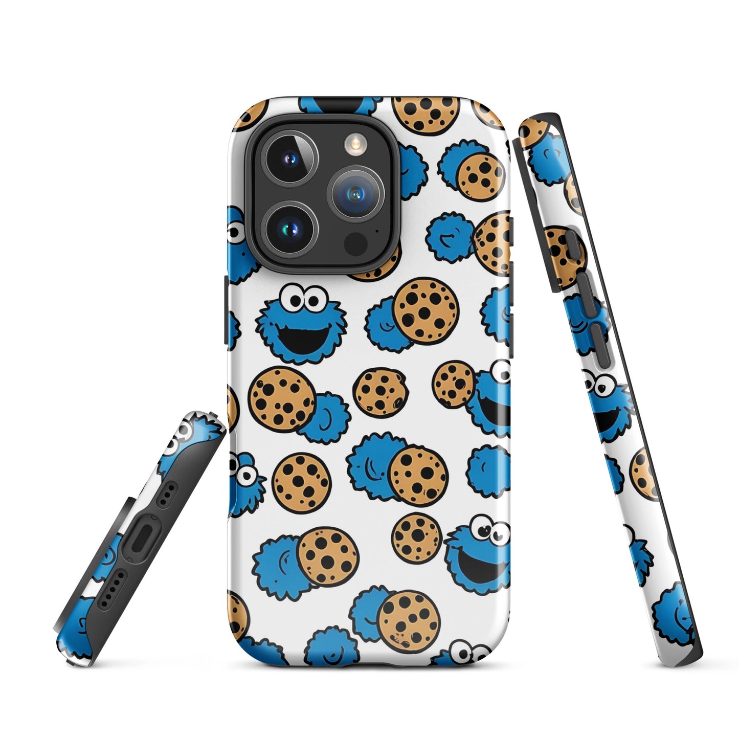 Fun iPhone Tough Case with Cookie Monster Pattern | Dual - Layer Protection - Sublimegifts4u.com