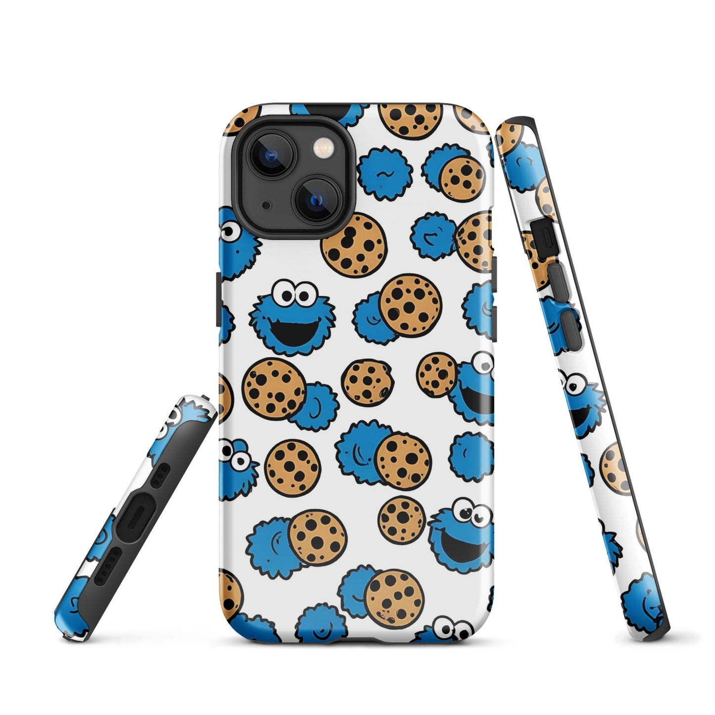 Fun iPhone Tough Case with Cookie Monster Pattern | Dual - Layer Protection - Sublimegifts4u.com