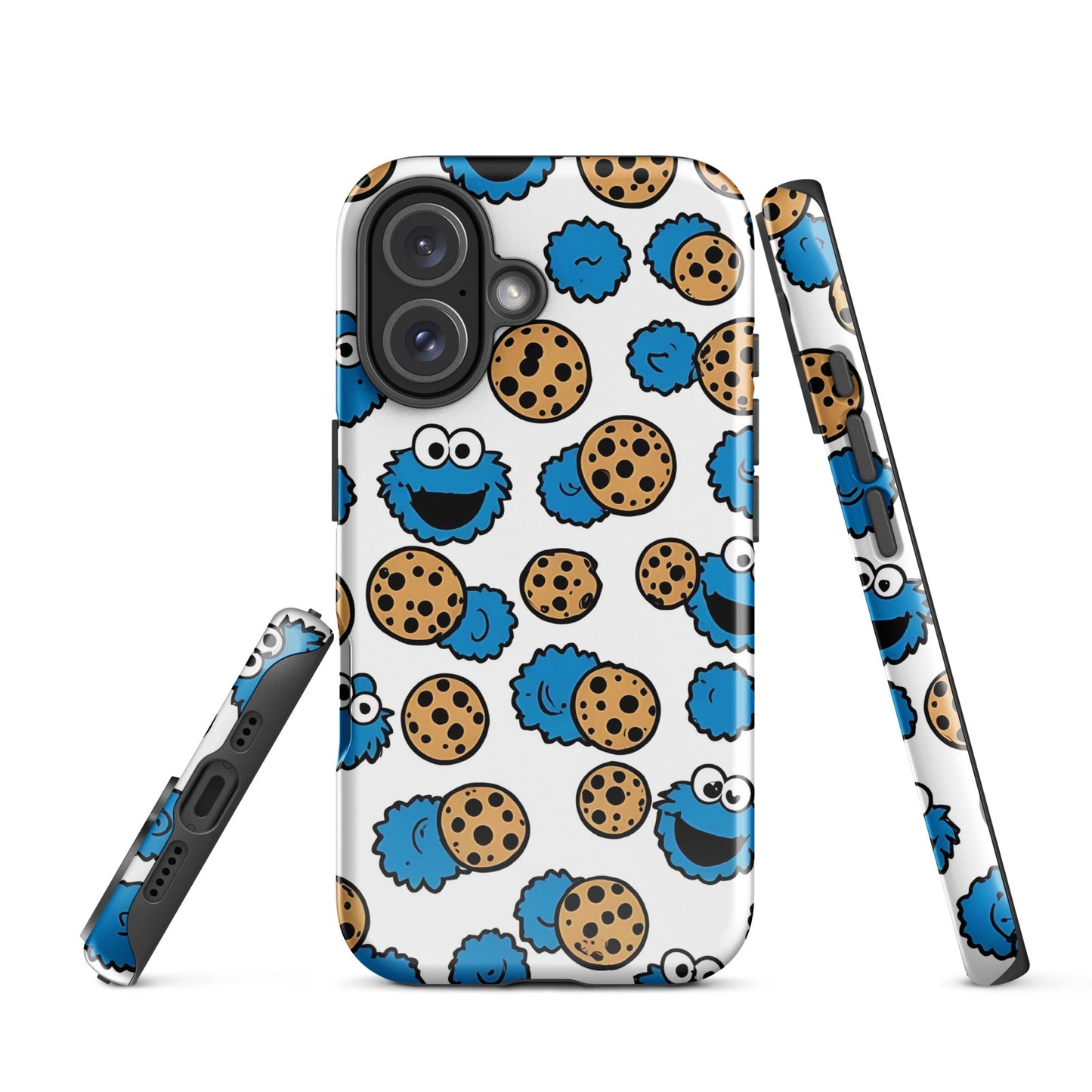 Fun iPhone Tough Case with Cookie Monster Pattern | Dual - Layer Protection - Sublimegifts4u.com