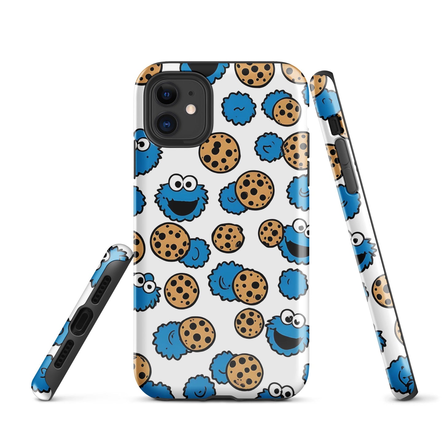 Fun iPhone Tough Case with Cookie Monster Pattern | Dual - Layer Protection - Sublimegifts4u.com