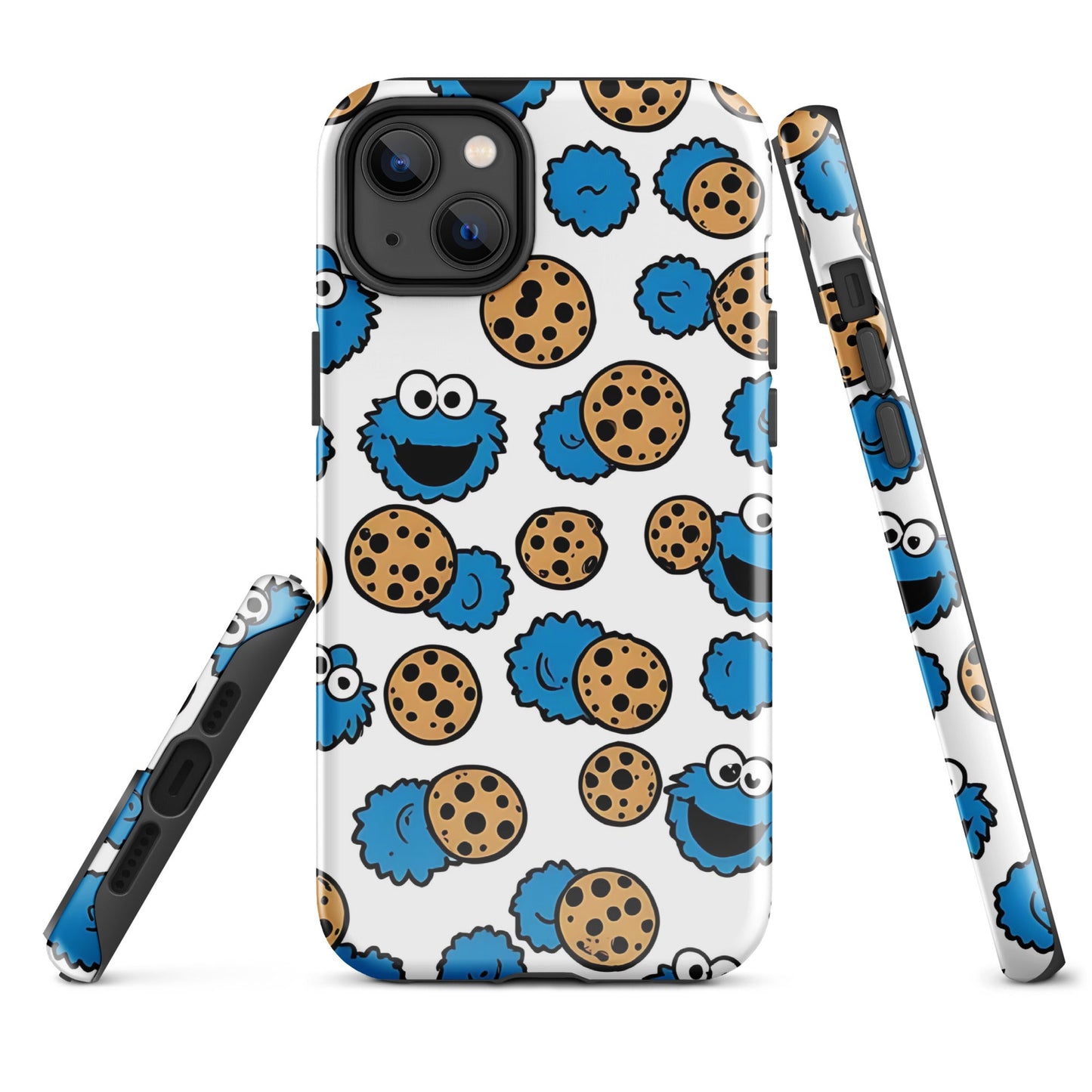 Fun iPhone Tough Case with Cookie Monster Pattern | Dual - Layer Protection - Sublimegifts4u.com