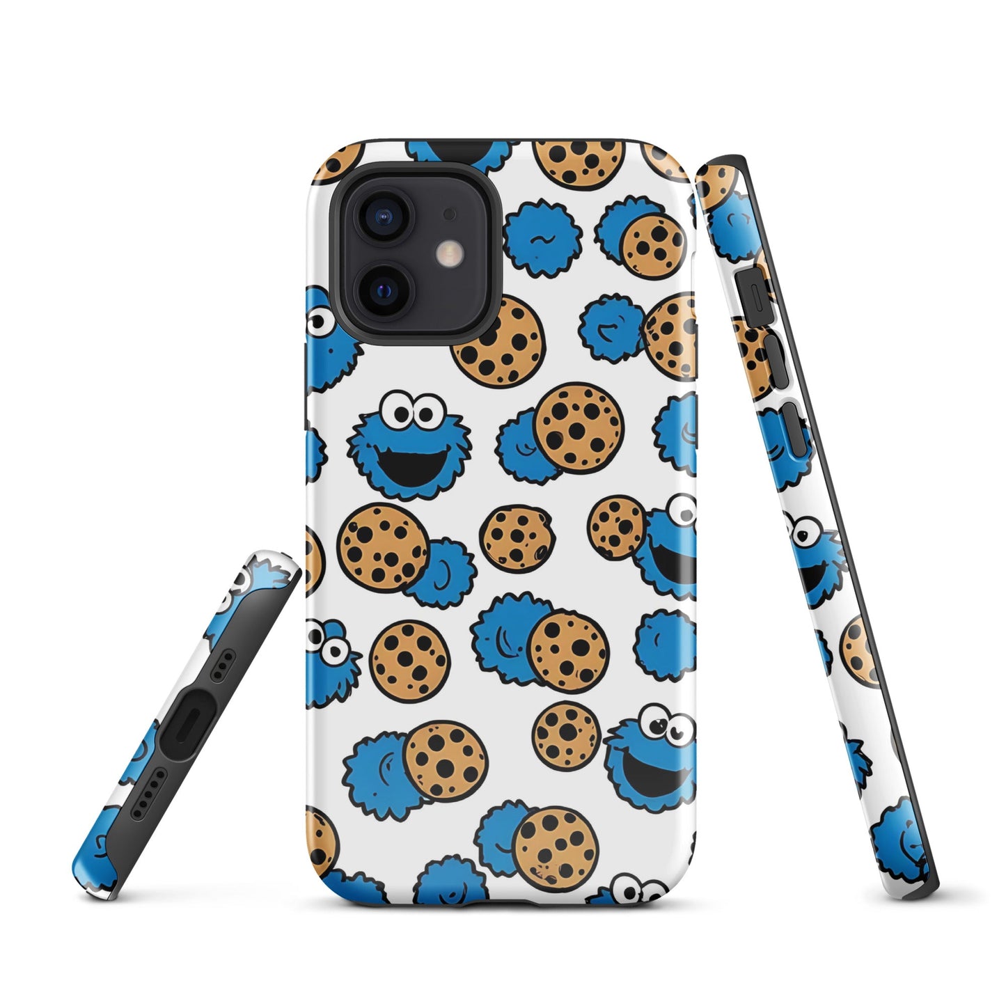 Fun iPhone Tough Case with Cookie Monster Pattern | Dual - Layer Protection - Sublimegifts4u.com