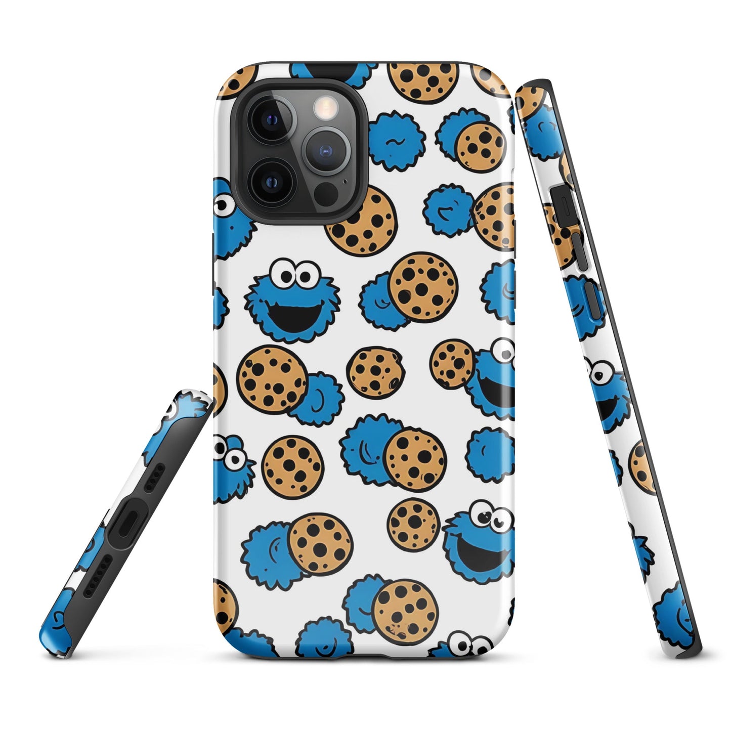 Fun iPhone Tough Case with Cookie Monster Pattern | Dual - Layer Protection - Sublimegifts4u.com