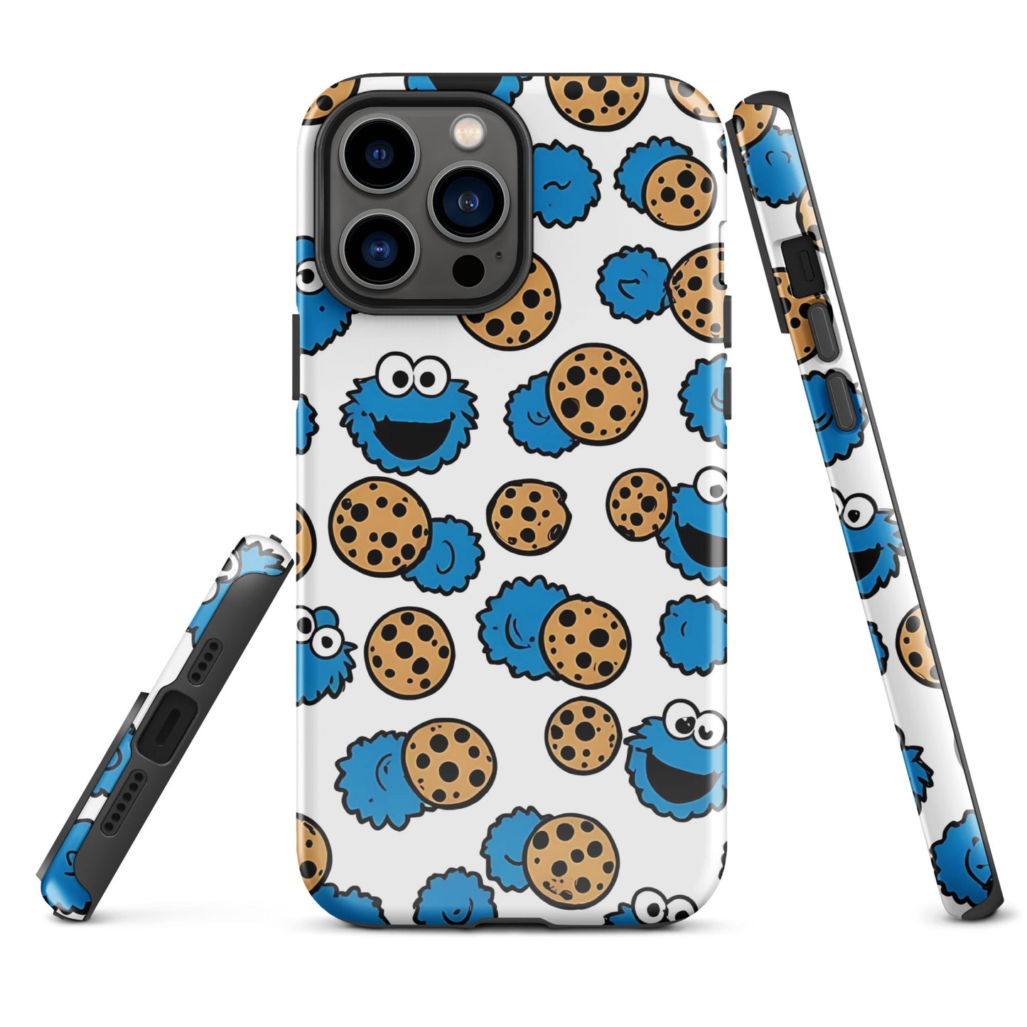 Fun iPhone Tough Case with Cookie Monster Pattern | Dual - Layer Protection - Sublimegifts4u.com