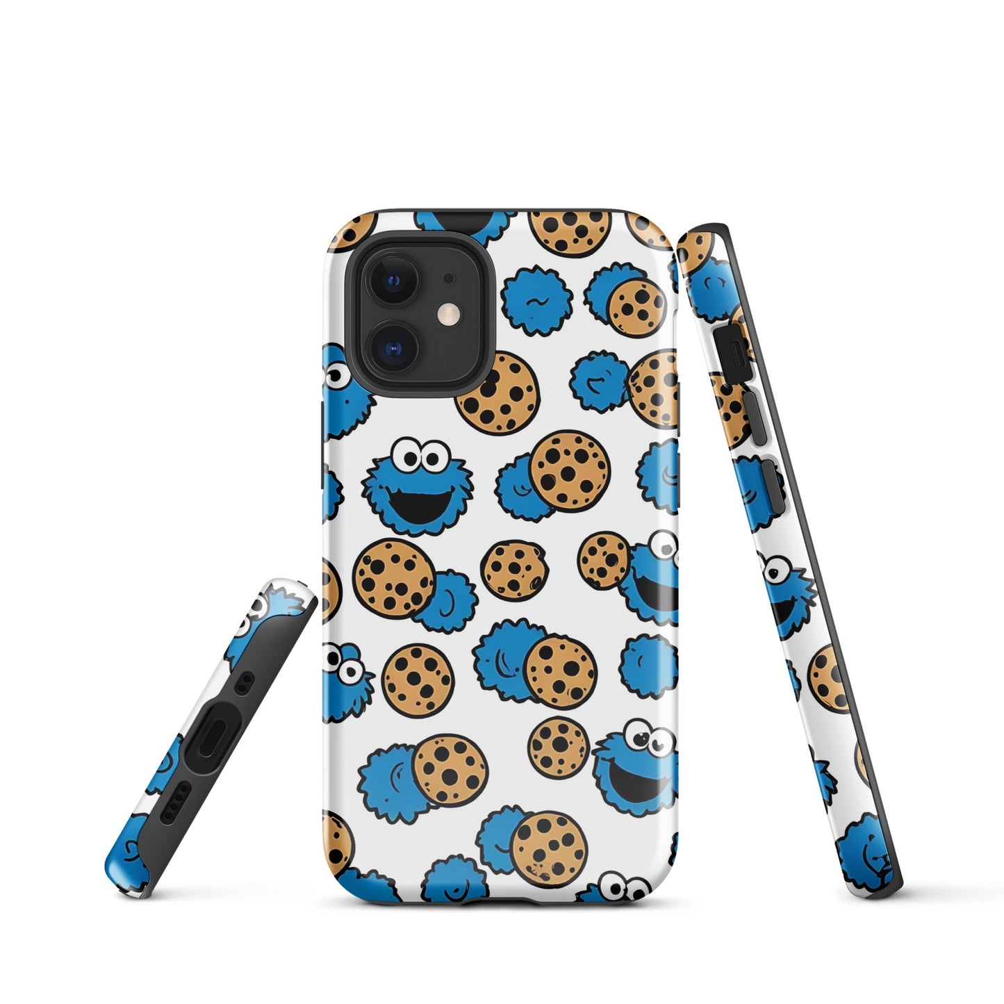 Fun iPhone Tough Case with Cookie Monster Pattern | Dual - Layer Protection - Sublimegifts4u.com