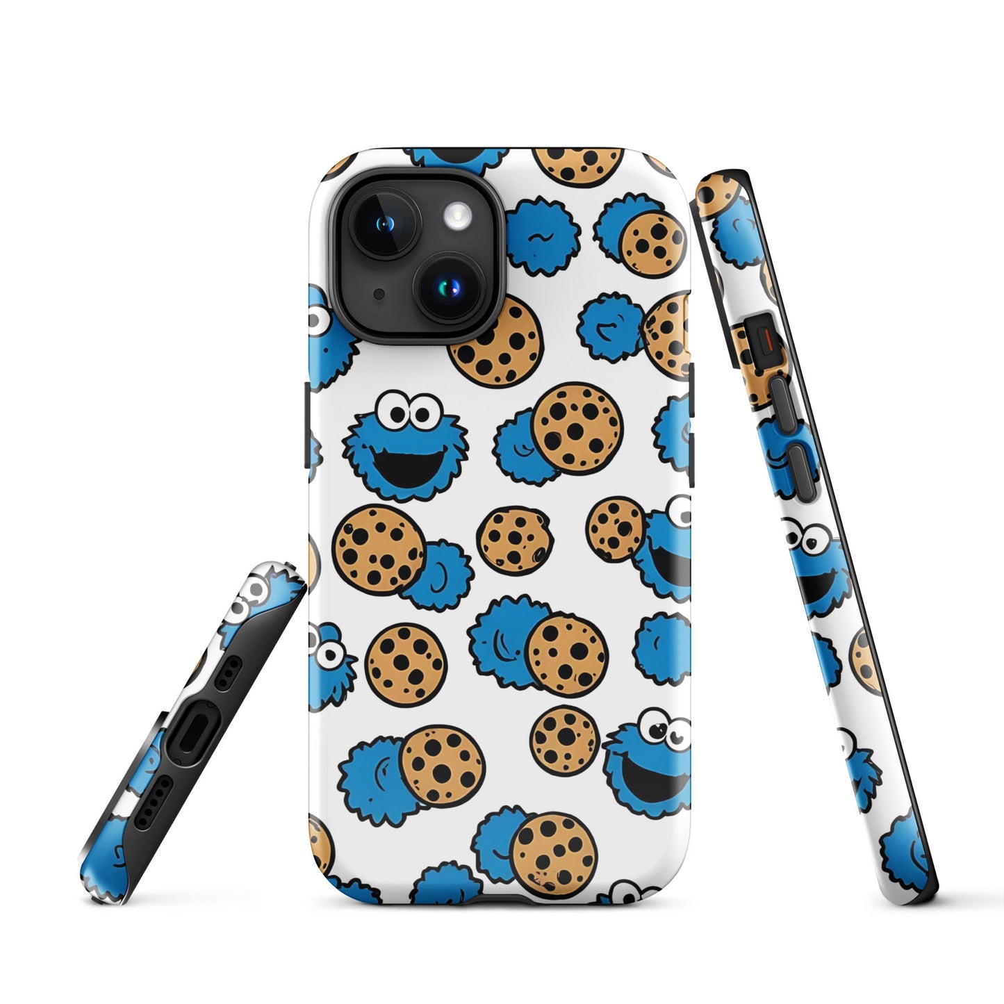 Fun iPhone Tough Case with Cookie Monster Pattern | Dual - Layer Protection - Sublimegifts4u.com