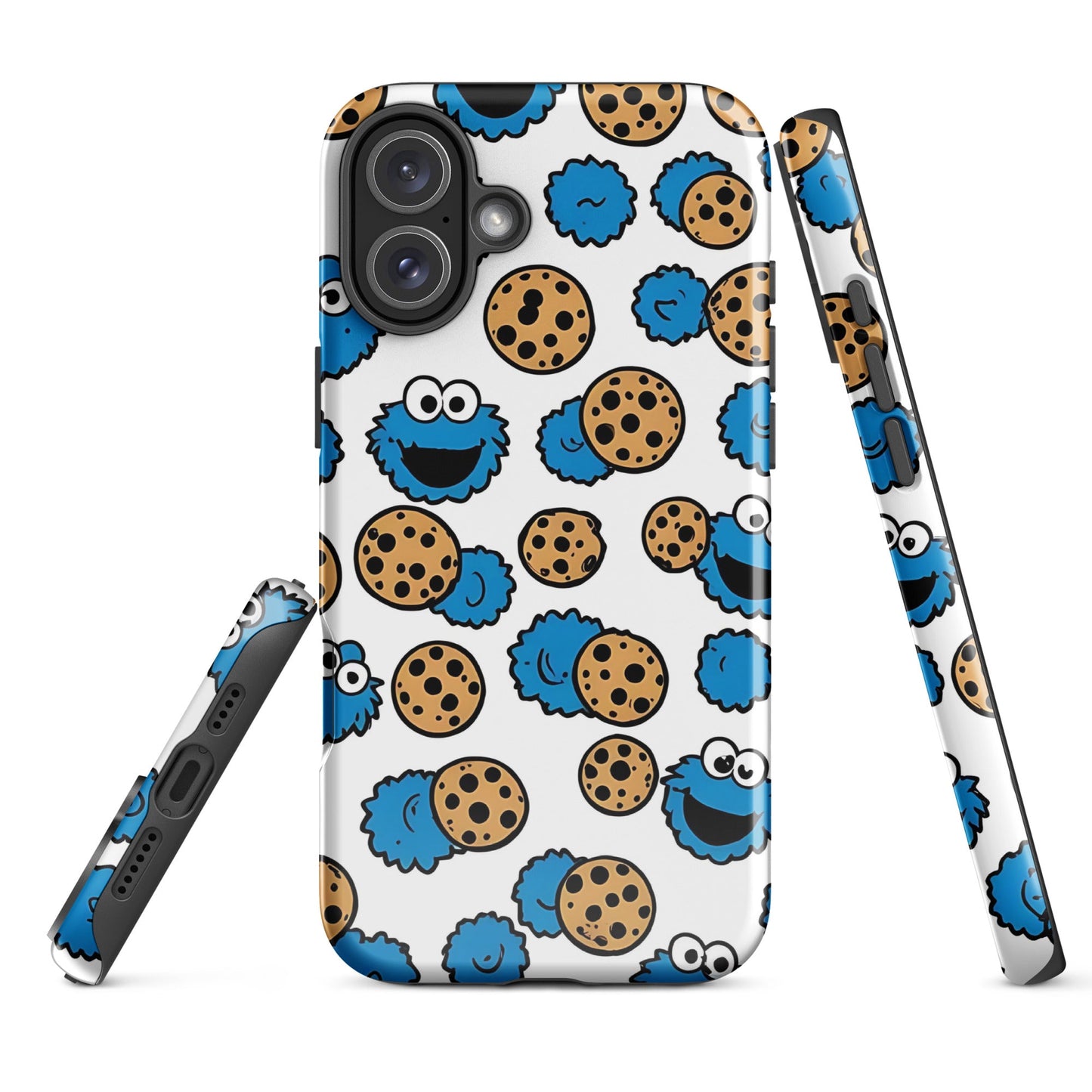 Fun iPhone Tough Case with Cookie Monster Pattern | Dual - Layer Protection - Sublimegifts4u.com