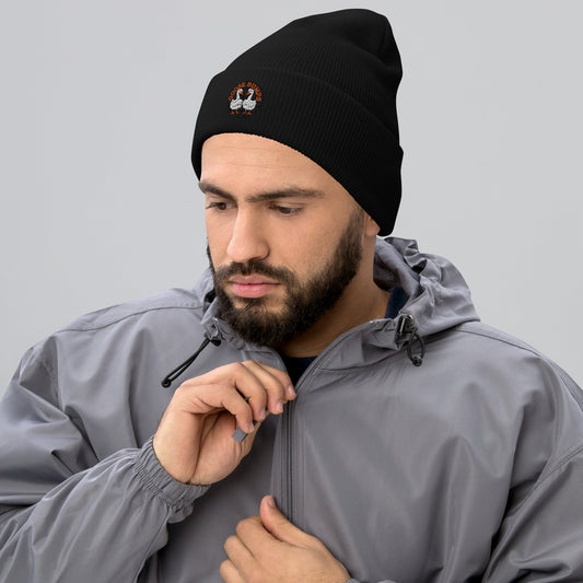 Goose Bumps Unisex Beanie Hat - Fist Bumping Geese Design - Sublimegifts4u.com