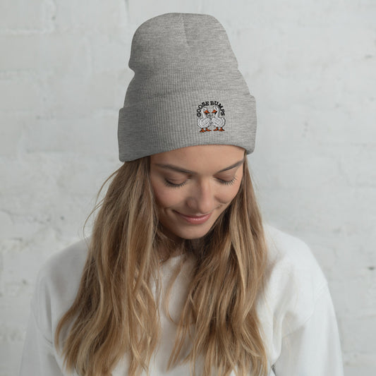 Goose Bumps Unisex Beanie Hat - Fist Bumping Geese Design - Sublimegifts4u.com