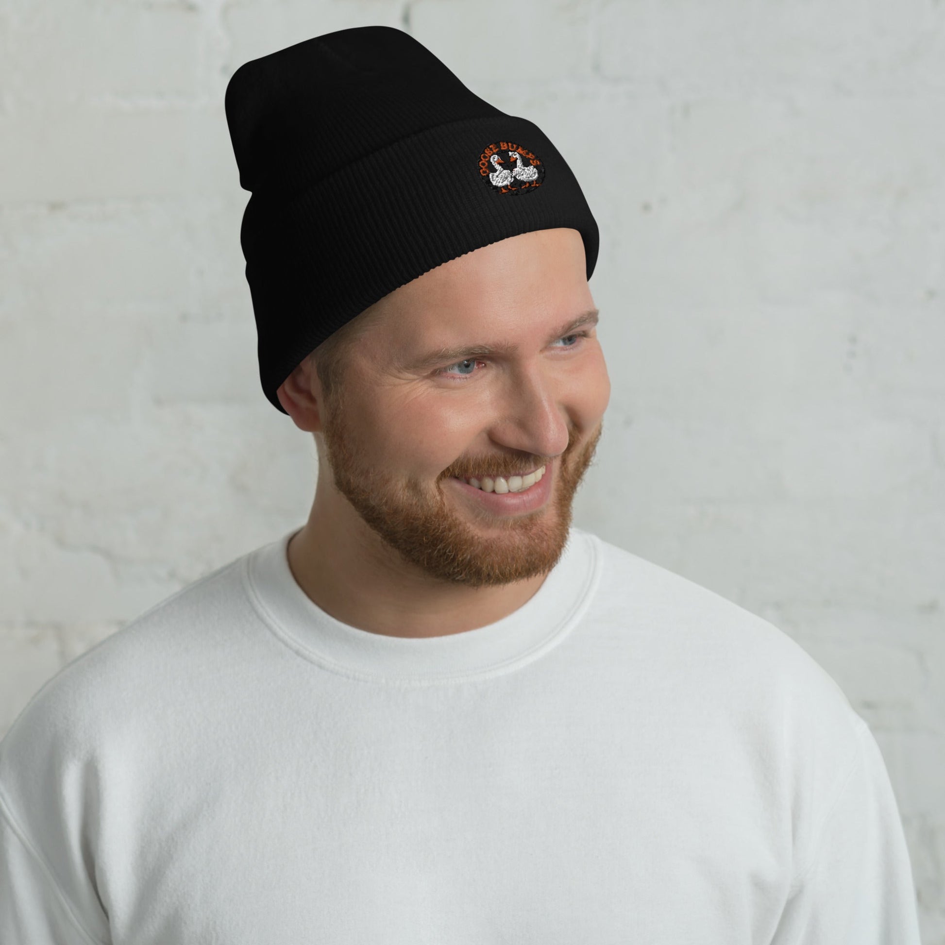 Goose Bumps Unisex Beanie Hat - Fist Bumping Geese Design - Sublimegifts4u.com